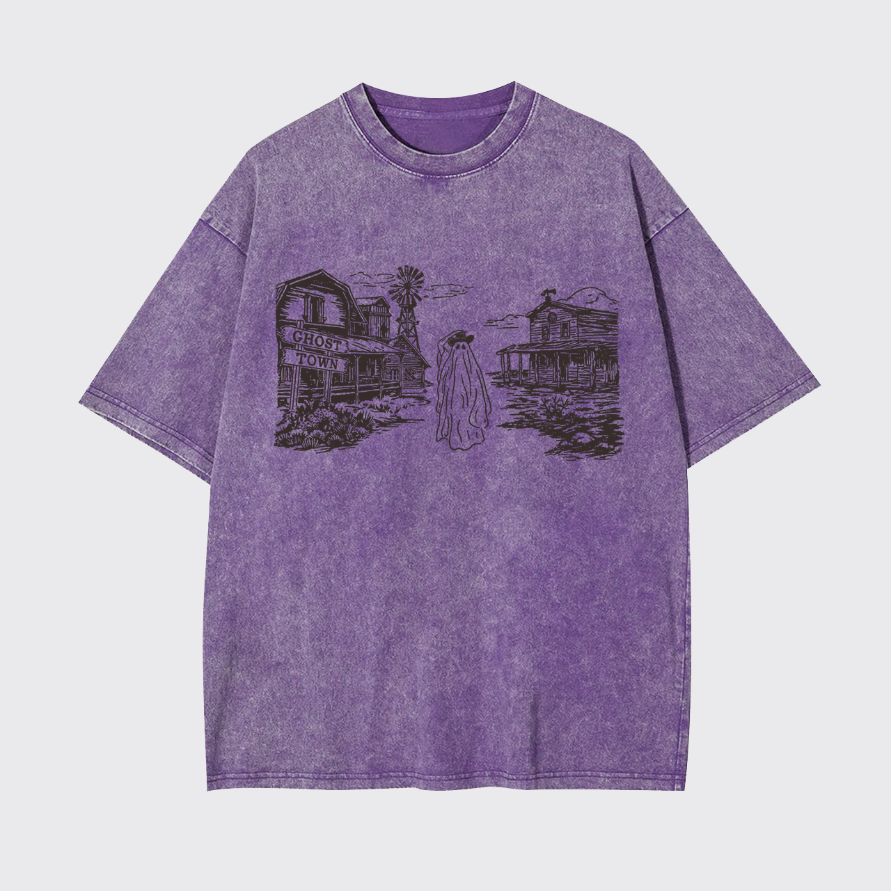 Western Halloween Ghost Town Garment-dye Tees
