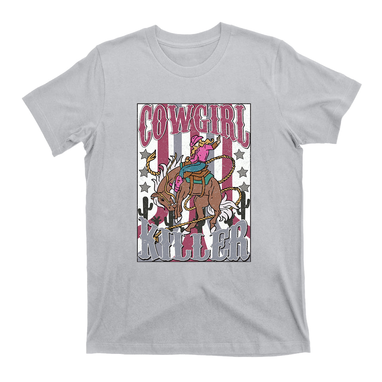 Cowgirl Killer Horse Riding Vintage T-Shirts