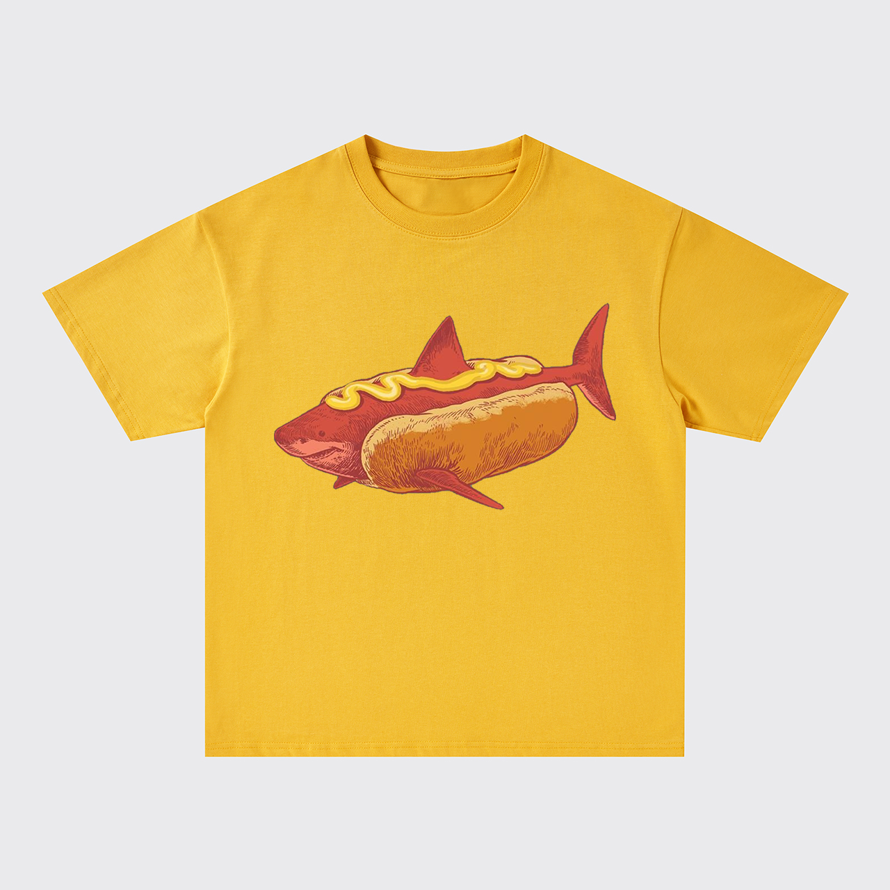 Hot Dog Shark Oversize T-Shirts