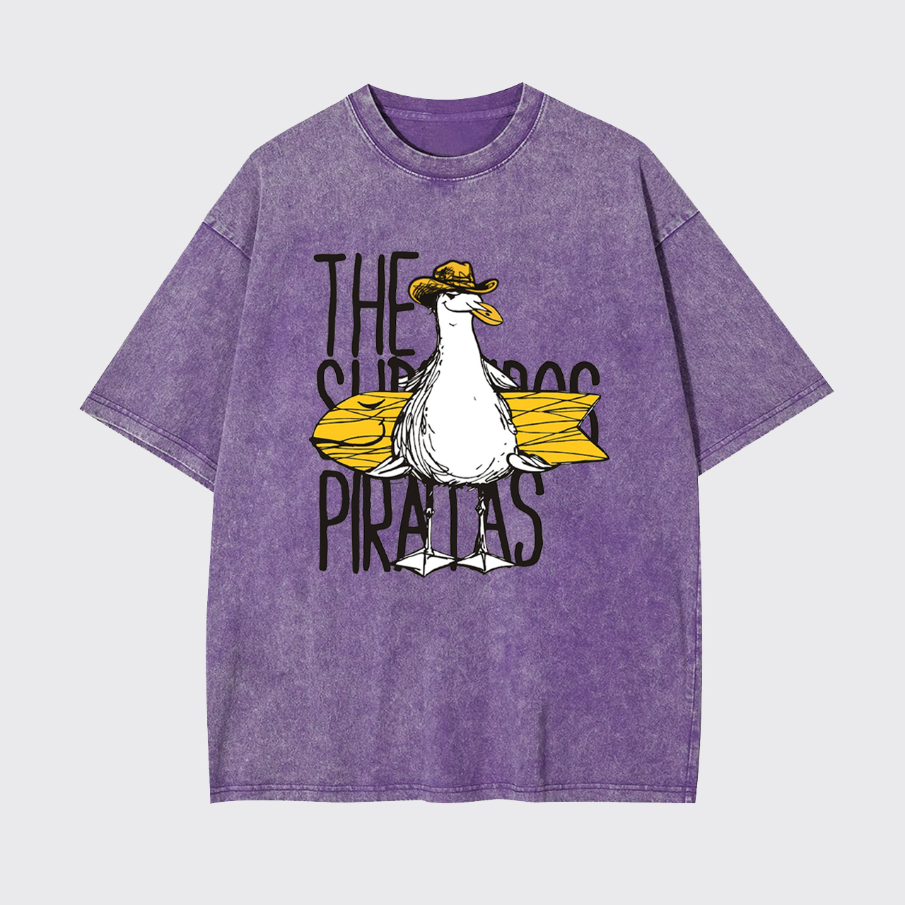 Seagull Pirate Meets Cowboy Garment-dye Tees