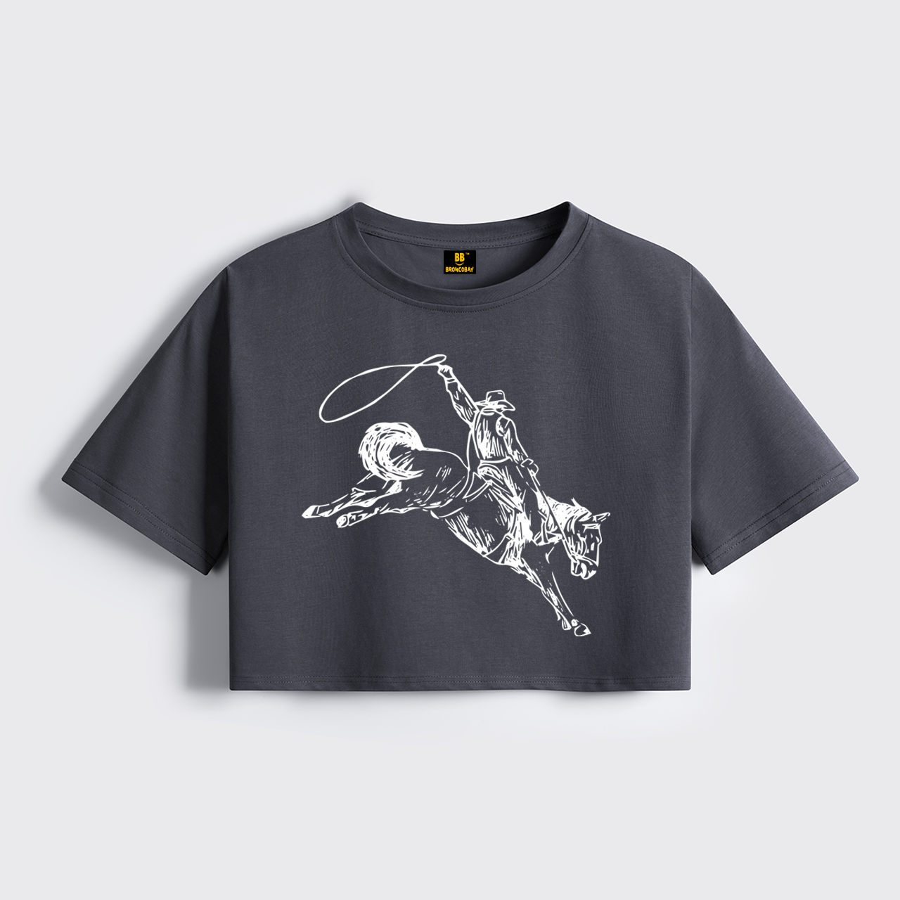 90s Cowboy Cropped Boxy Tee