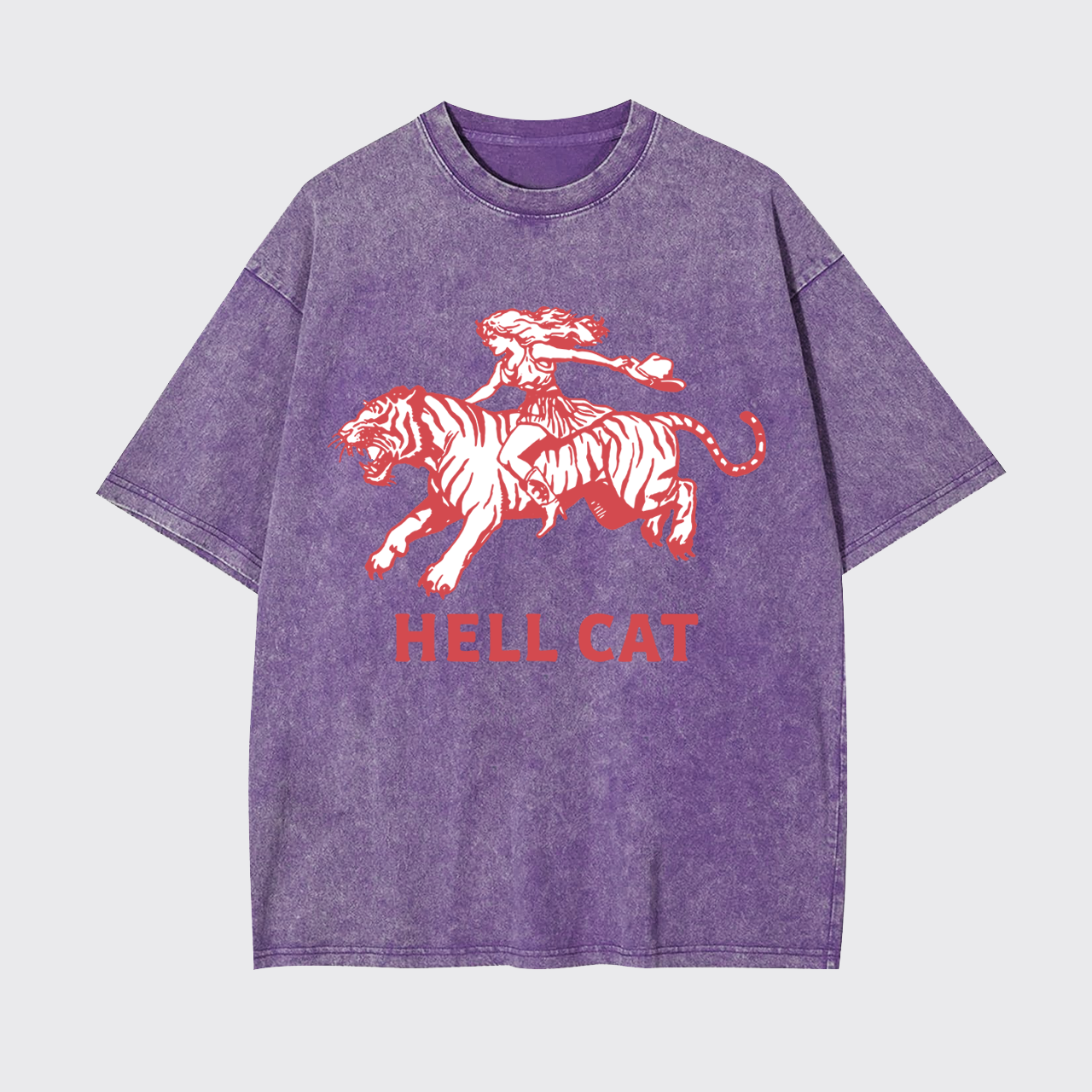 Retro Cowgirl Hell Cat Garment-dye Tees