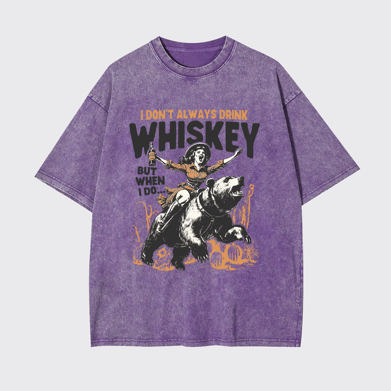 Funny Western Girl Whiskey Garment-dye Tees