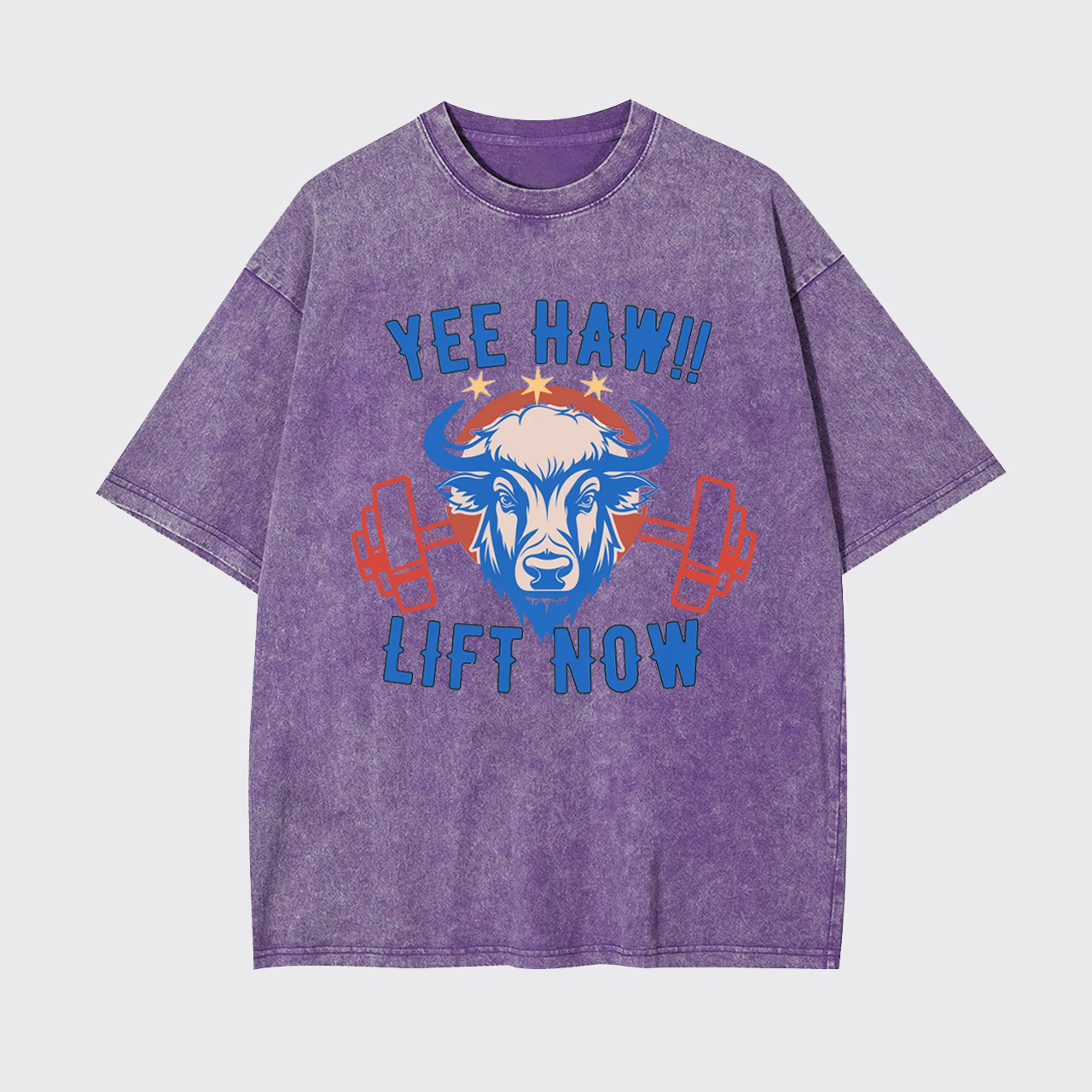 Yee Haw Lift Now Cowboy Gym Garment-dye Tees