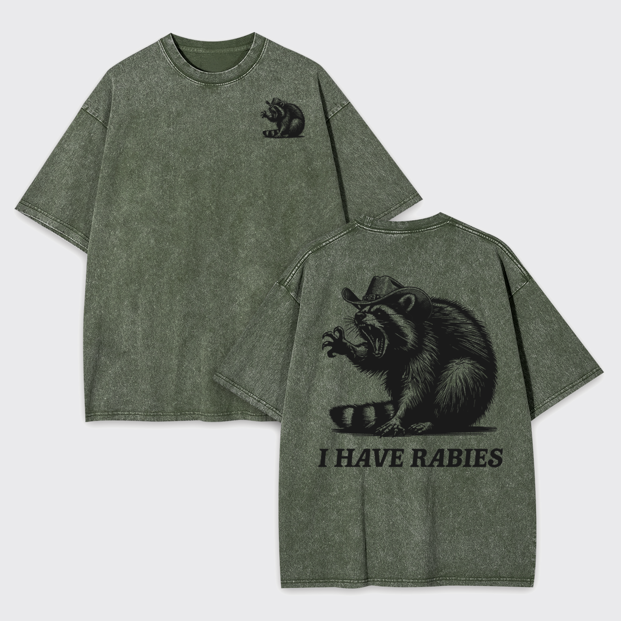 Sarcastic-I Have Rabies Garment-dye Tees