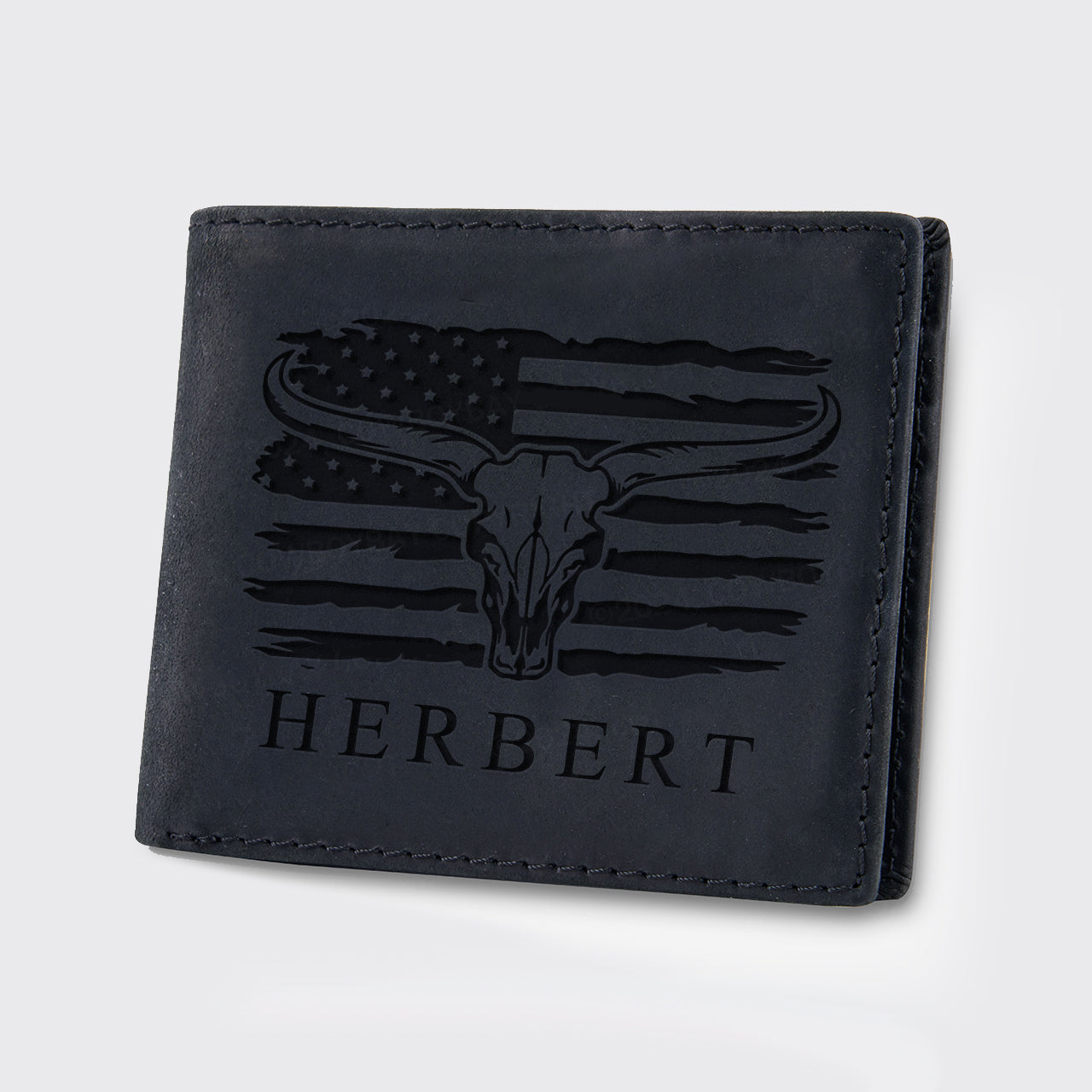 Personalized Vintage Leather Card Bag_4