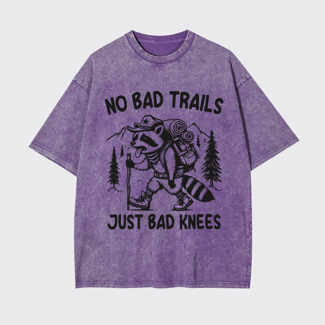 No Bad Trails Just Bad Knees Garment-dye Tees