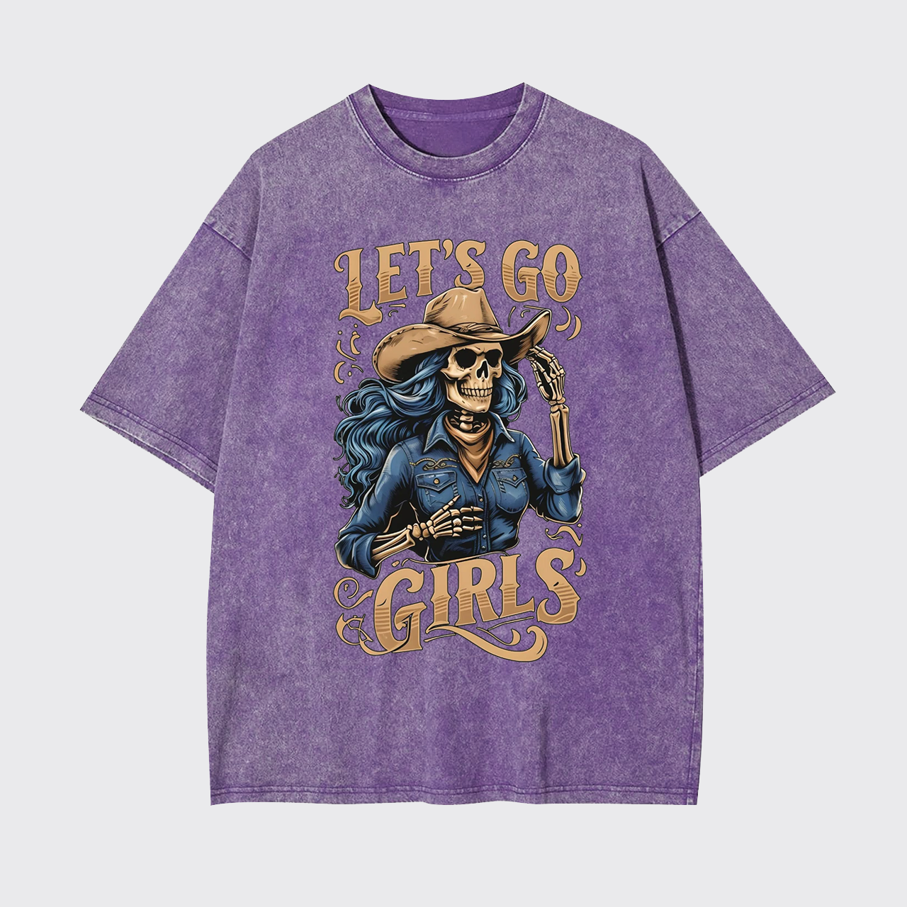 Let's Go Girls Creepy Cowgirl Garment-dye Tees