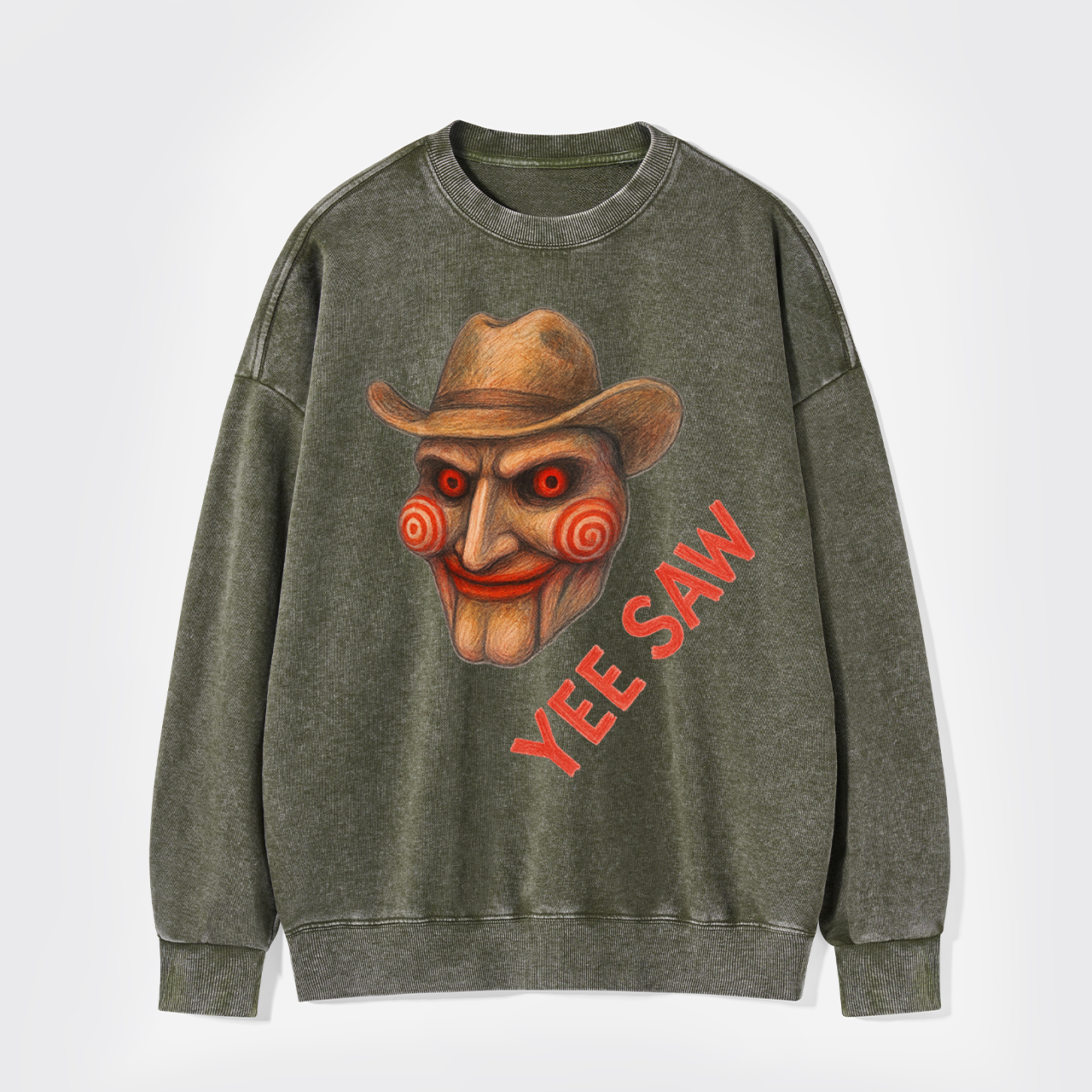 Halloween Cowgirl Movie Washed Sweatshirts