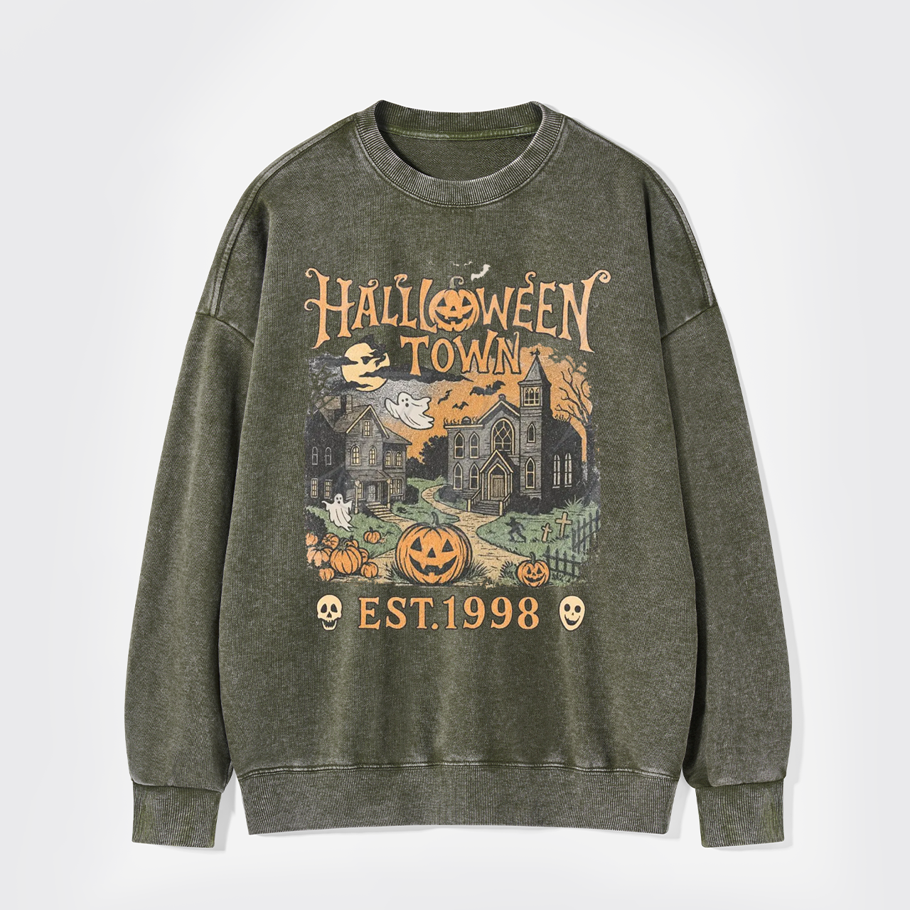 Vintage 90s Halloween Spooky Washed Sweatshirts