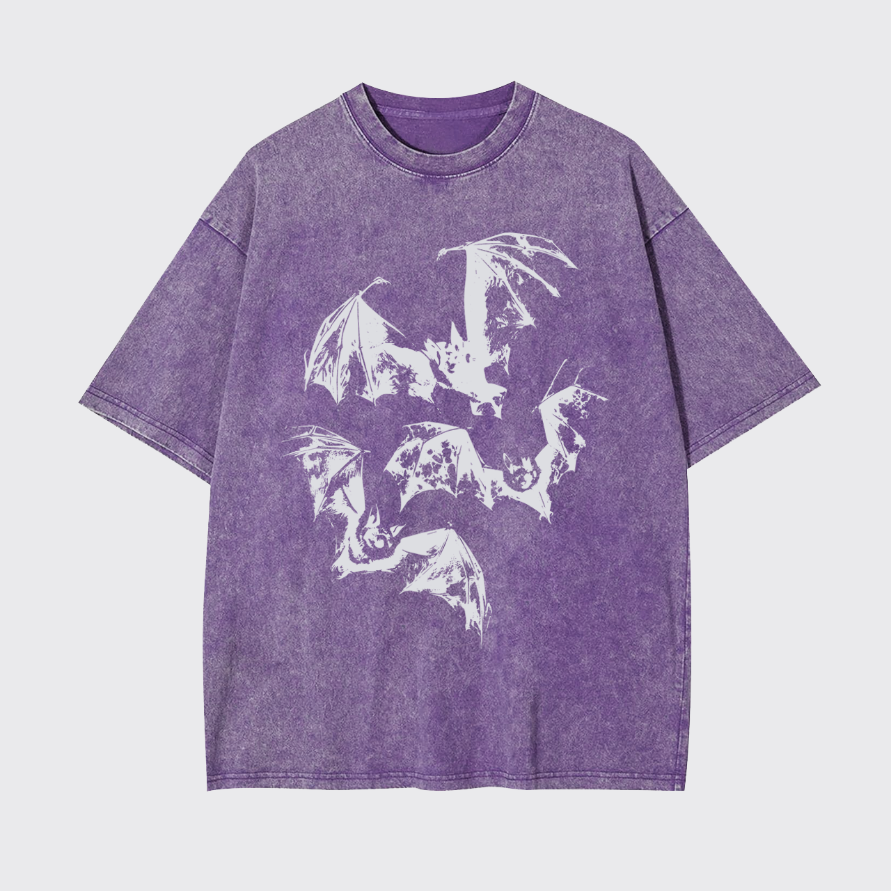 Halloween Three Bats Garment-dye Tees