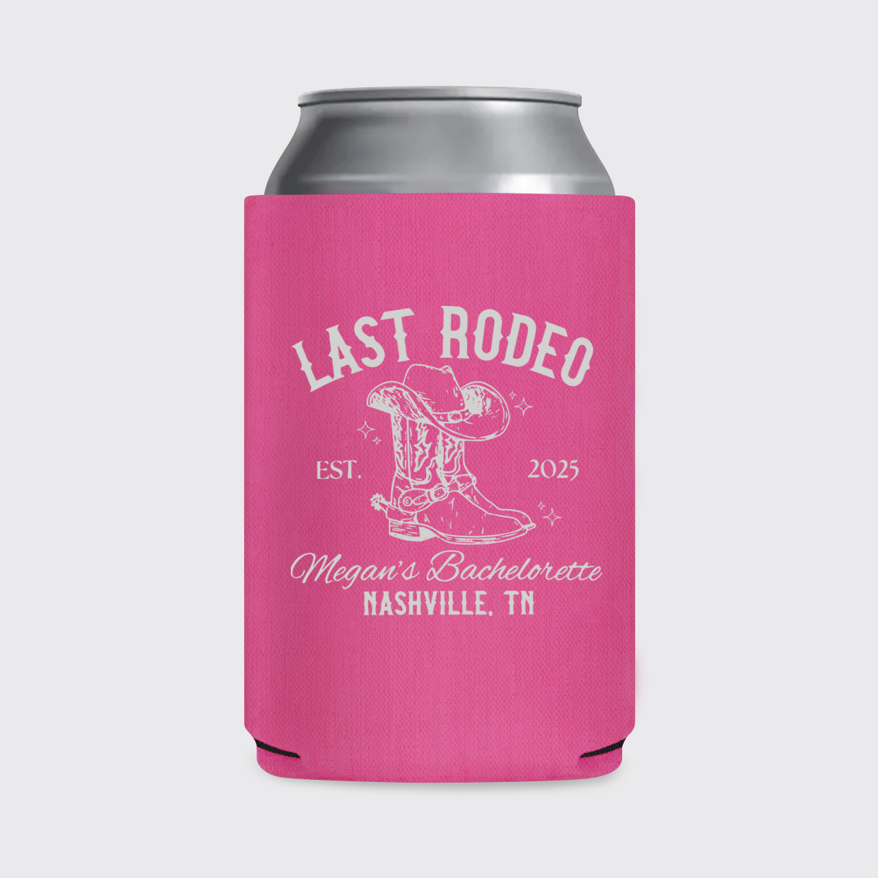 Personalized Last Rodeo Cowgirl Bachelorette Koozie