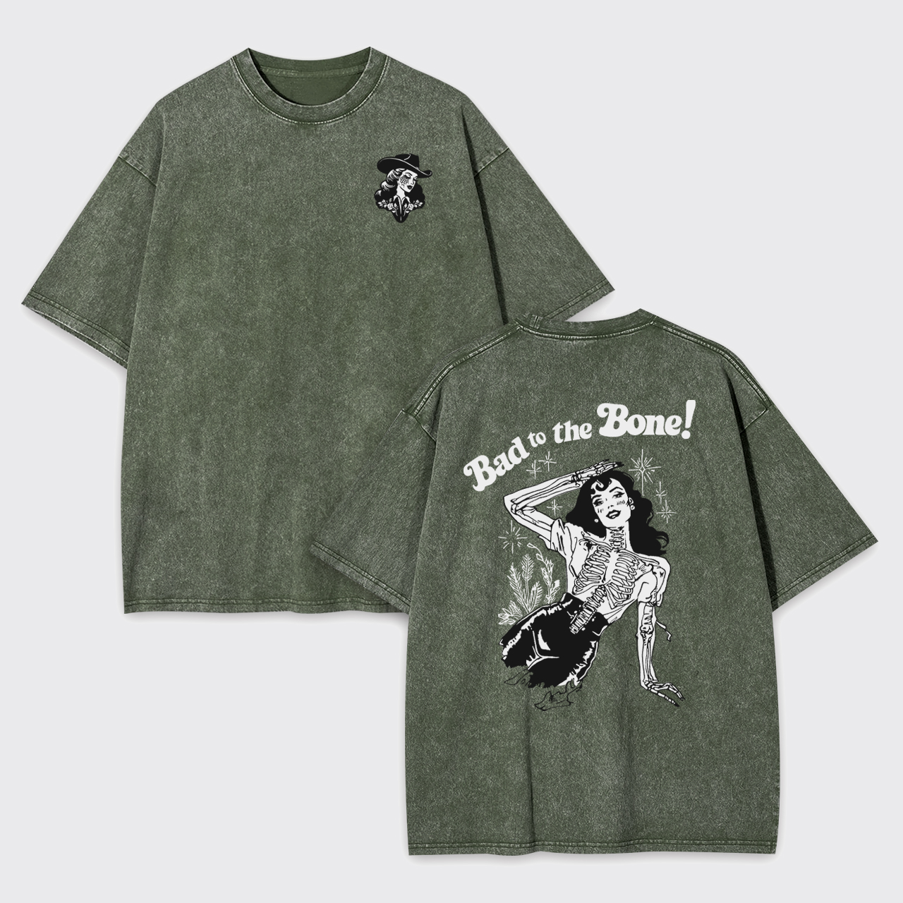 Bad to the Bone Cowgirl Garment-dye Tees