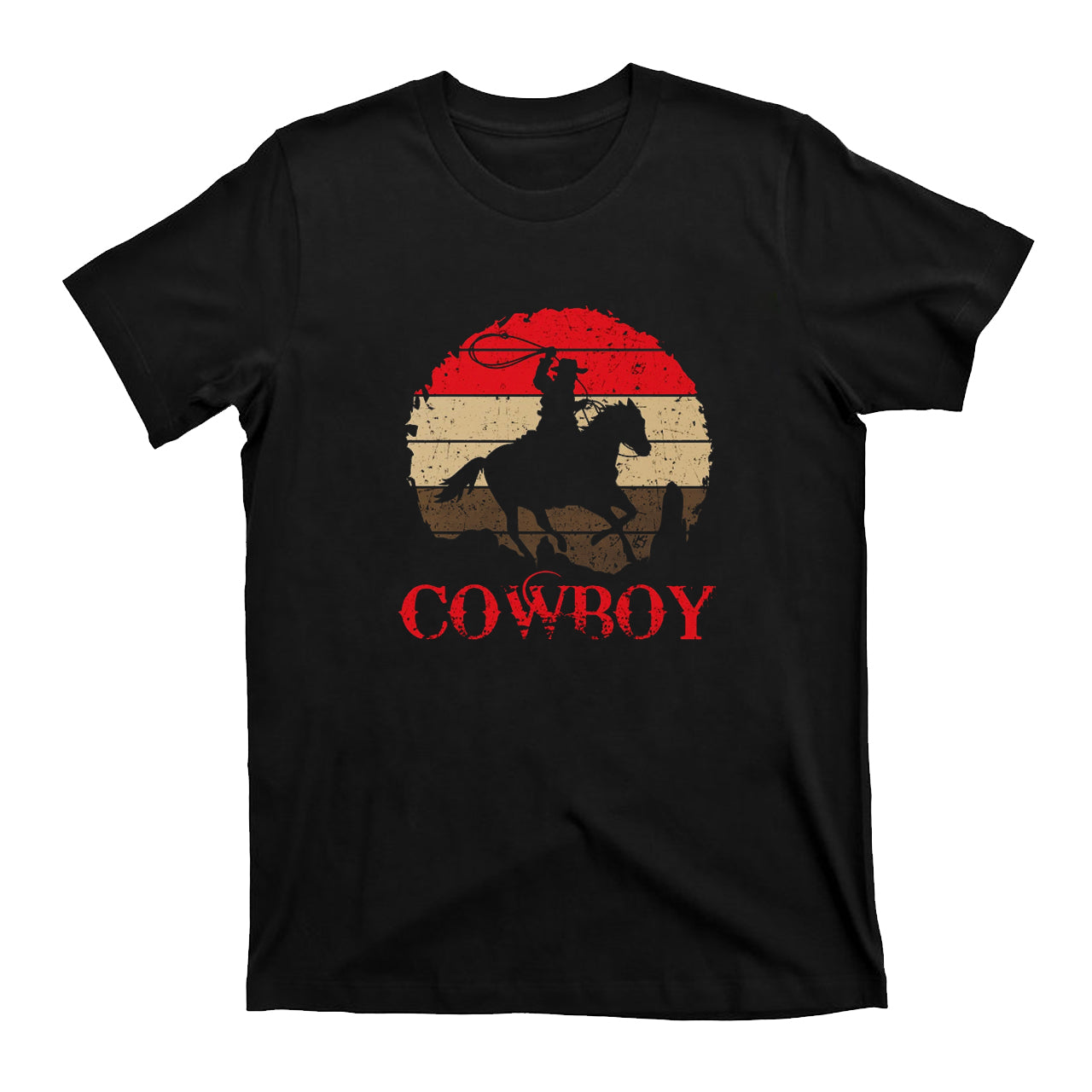 Bravely Riding the Desert Cowboy T-Shirts