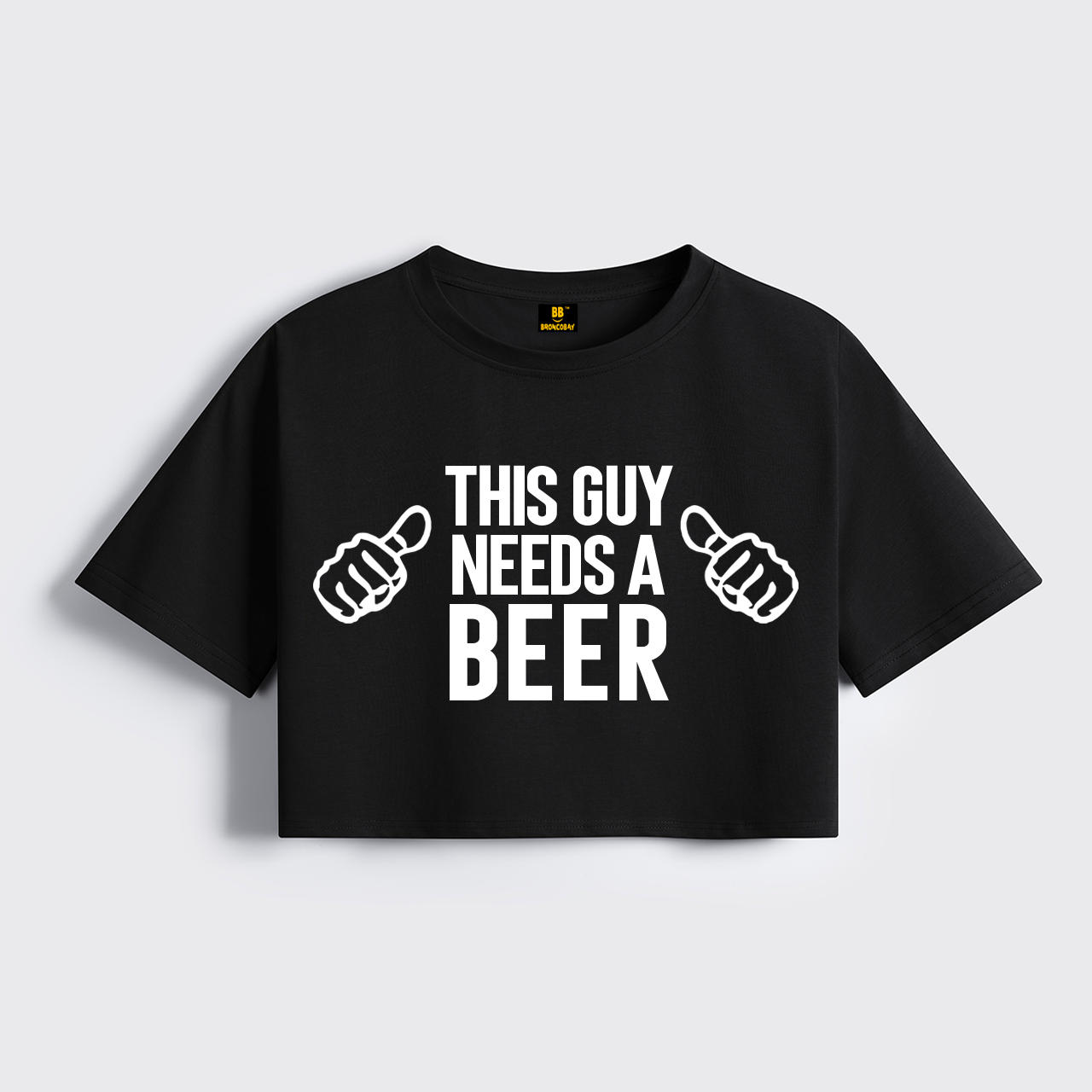 This Guy Needs a Beer Cropped Boxy Tee