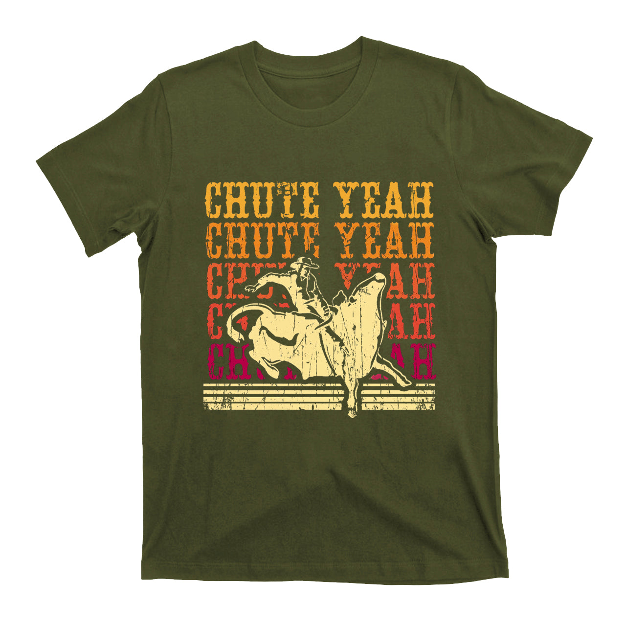 Funny Bull Rider Chute Yeah T-Shirts