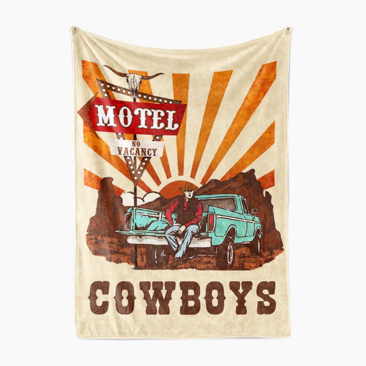 Cowboy Under the Sunset Blanket