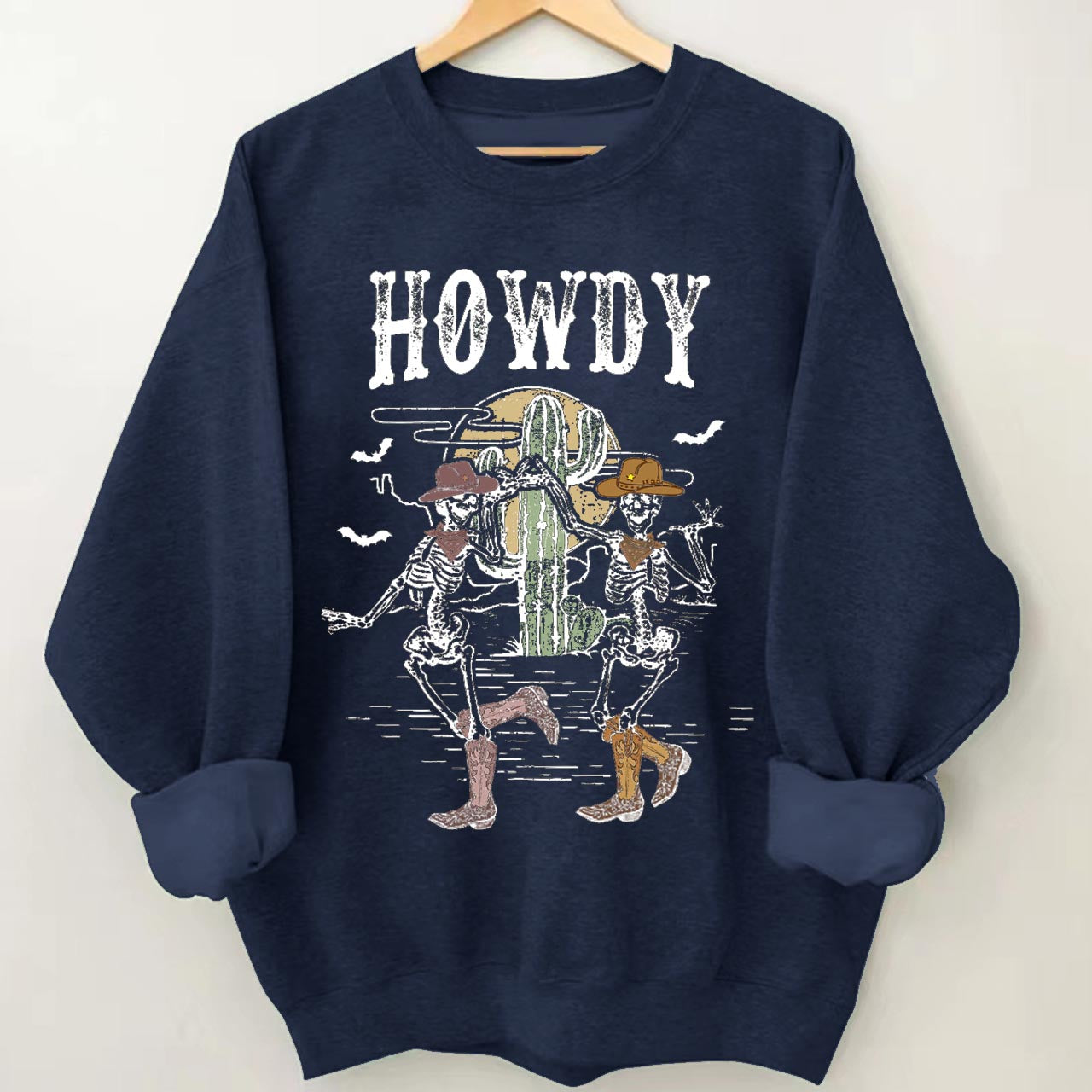 Howdy Halloween Midwest Desert Skeleton Sweatshirt
