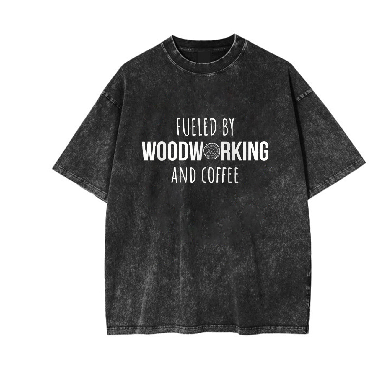 Fueled By Woodw Rking and Coffee Garment-dye Tees