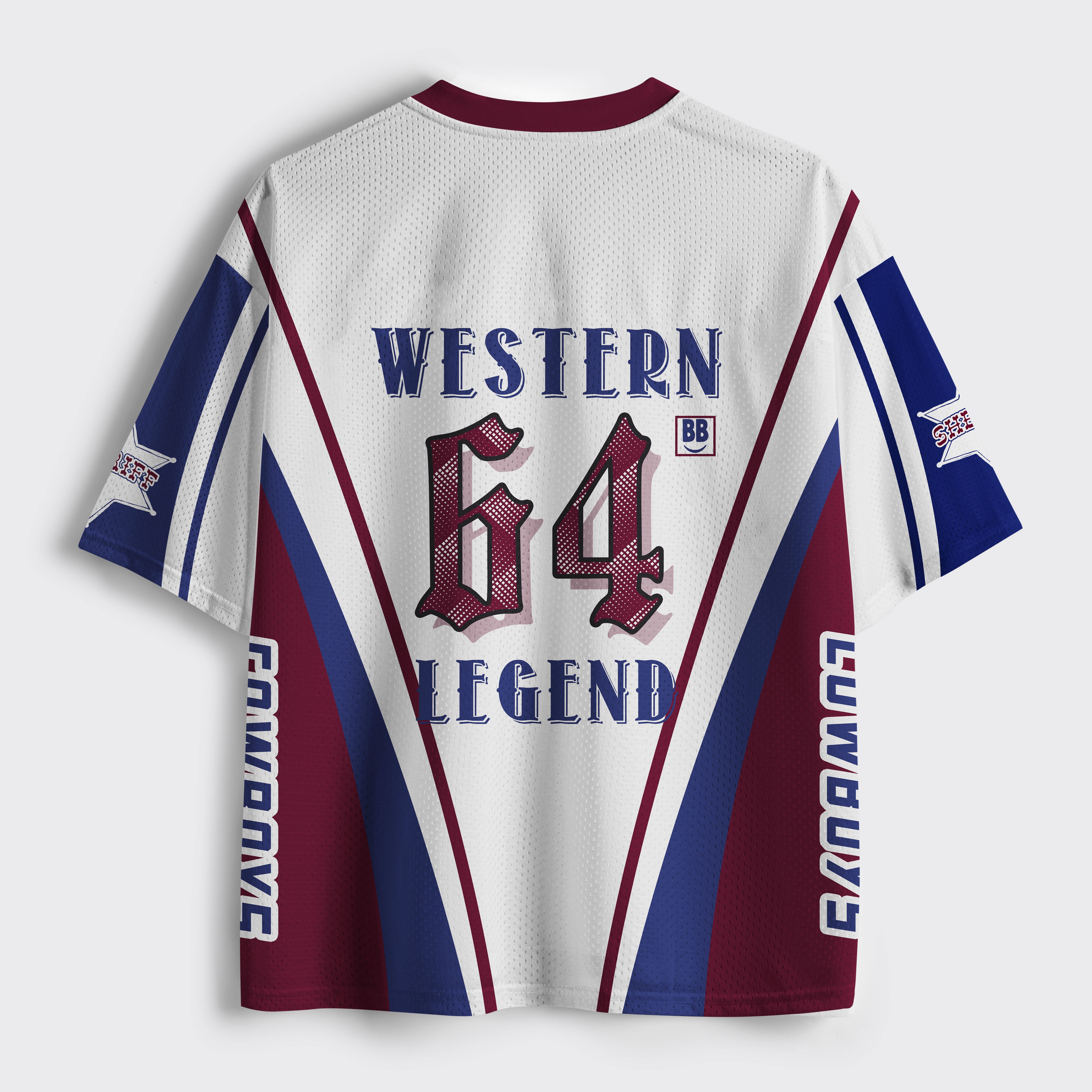 Personalized White Western Legend Mesh Jersey