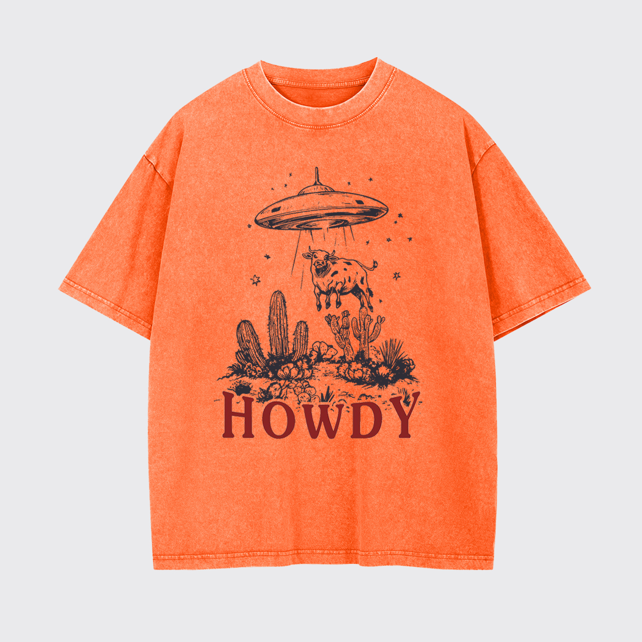 Howdy UFO Vintage Cowboy Garment-dye Tees