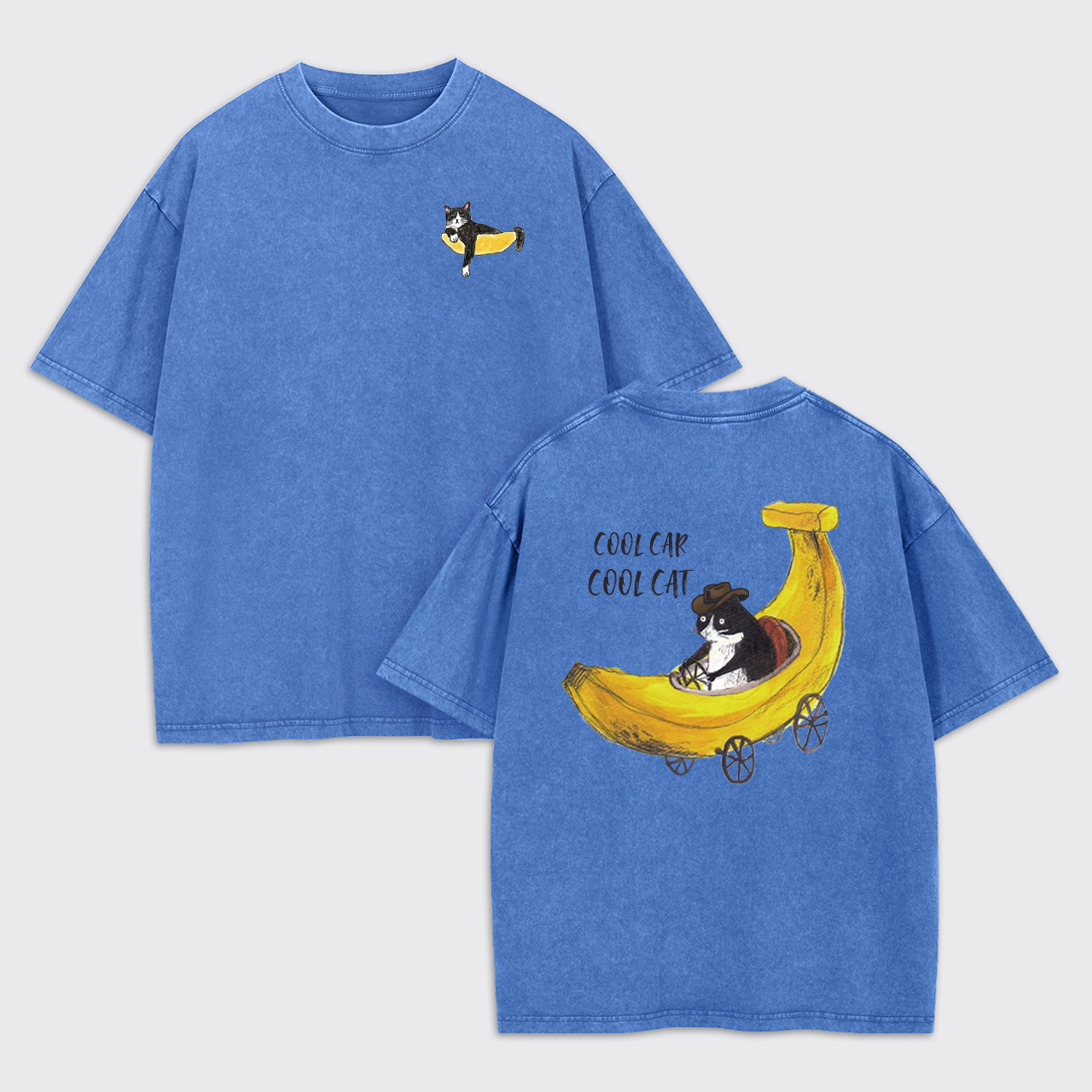 Cool Car Cool Cat Garment-dye Tees