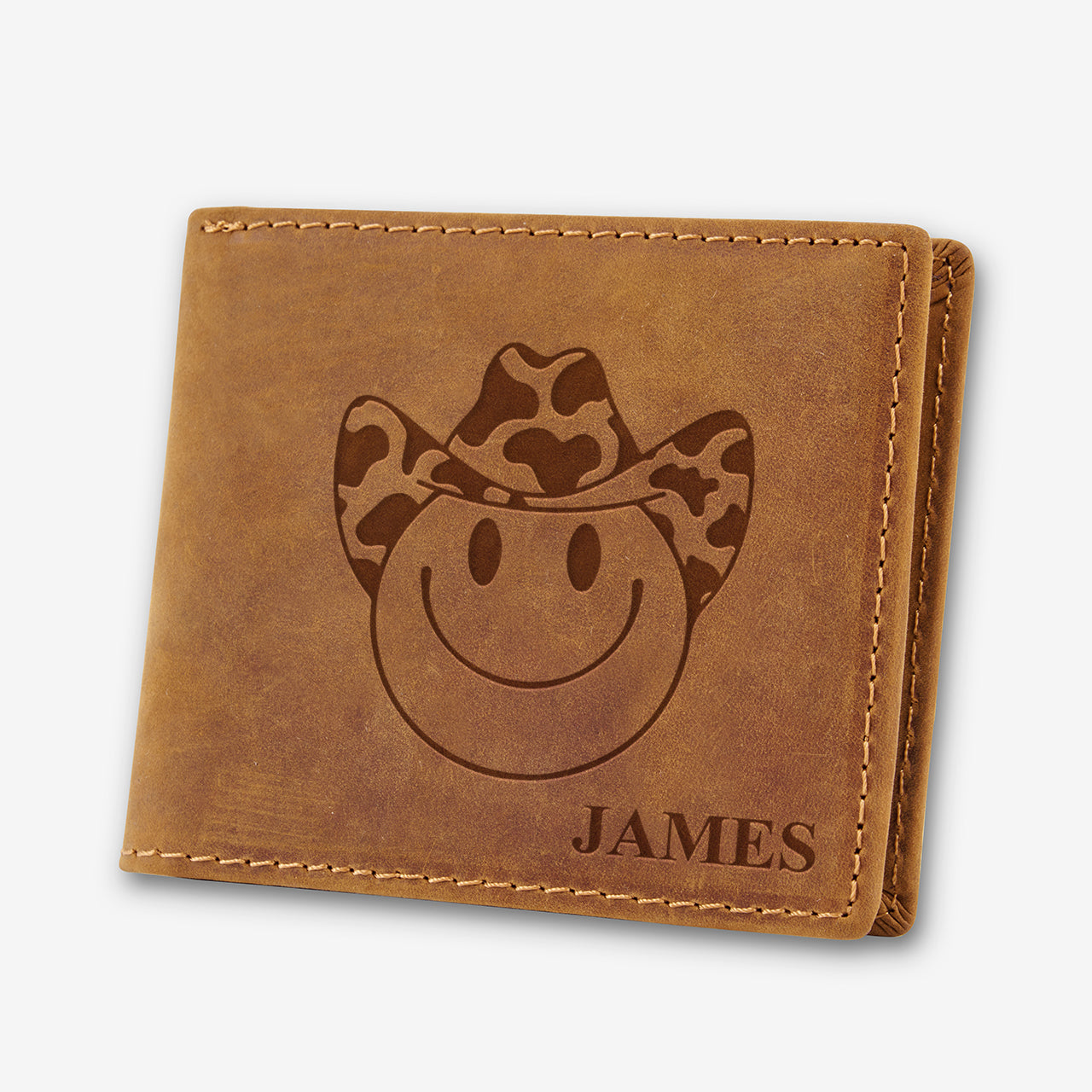 Personalized Vintage Leather Wallet_Howdy