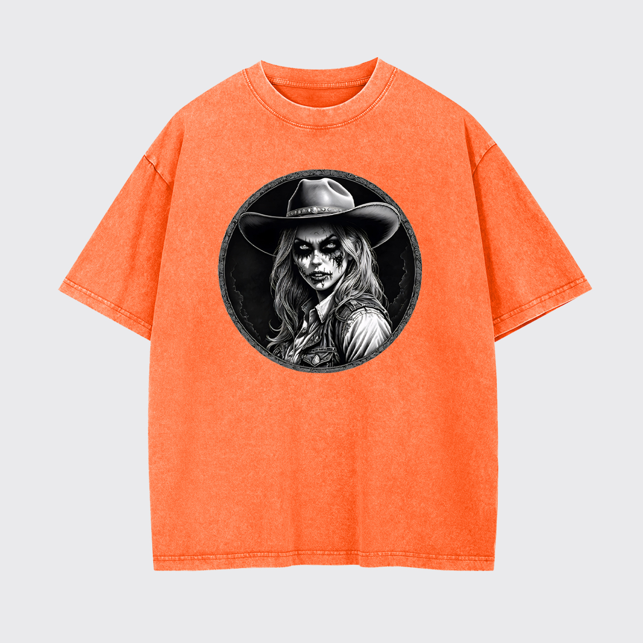 Halloween Undead Cowgirl Garment-dye Tees