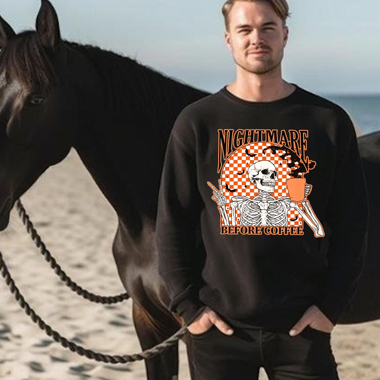 Nightmare Before Coffee Halloween Sweatshirt