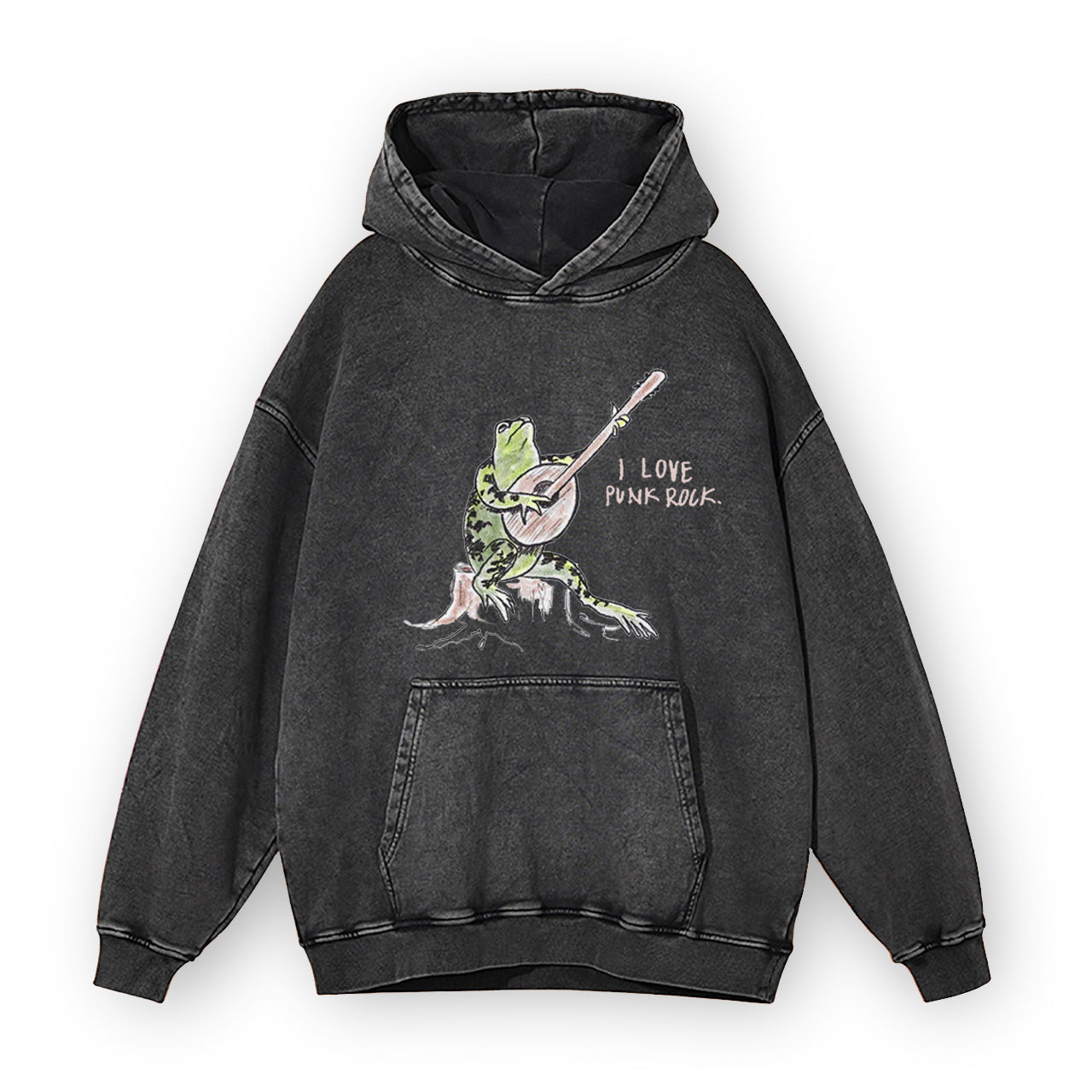 I Love Punk Rock Garment-Dye Hoodies