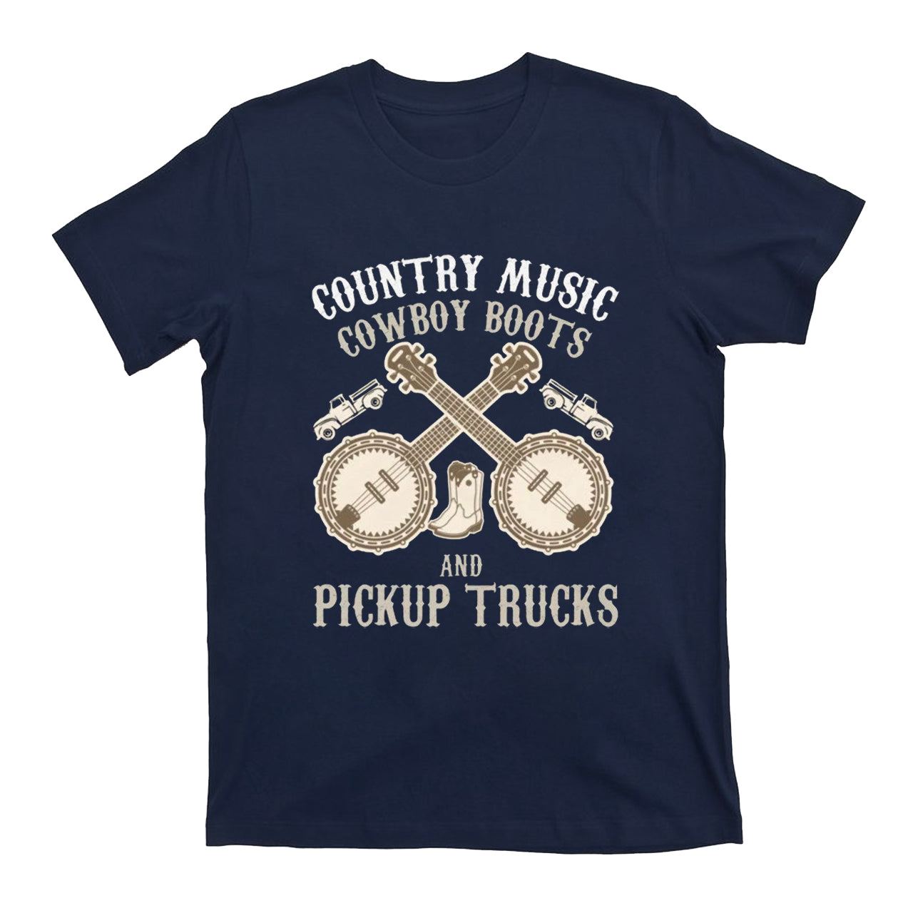 Funny Country Music Cowboy Boots Pickup Truck T-Shirts