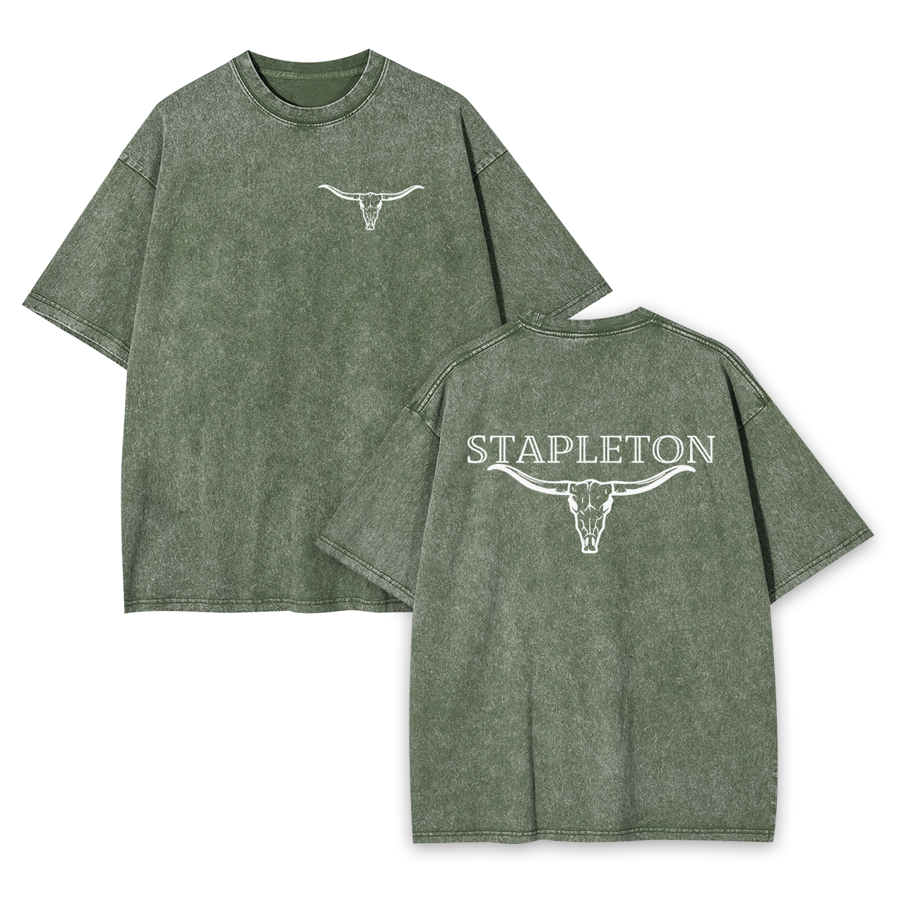 Stapleton Cow Bull Garment-dye Tees