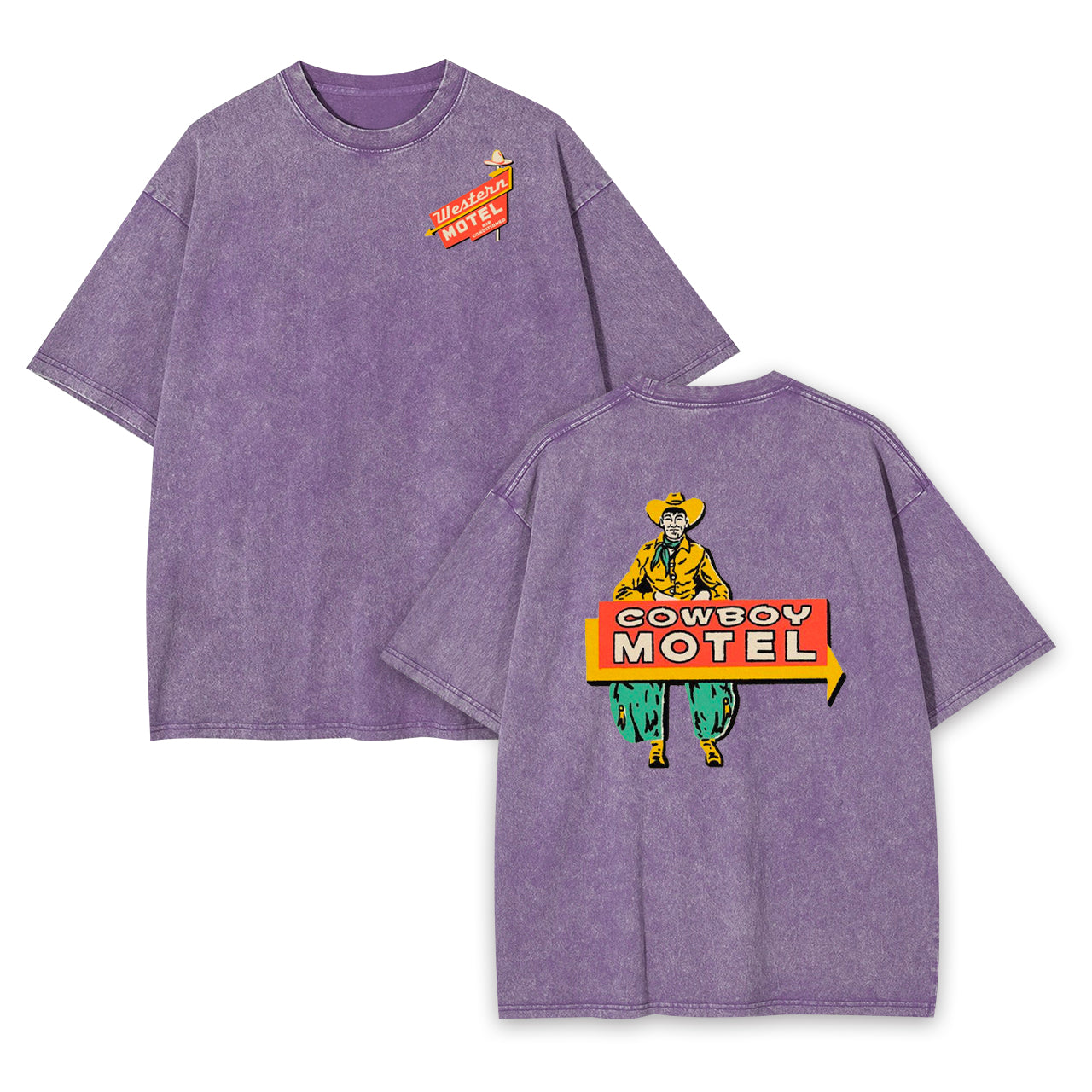 Cowboy Western Motel Garment-dye Tees
