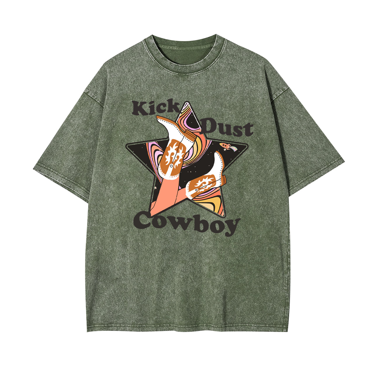 Space Kick Dust Cowboy Garment-dye Tees
