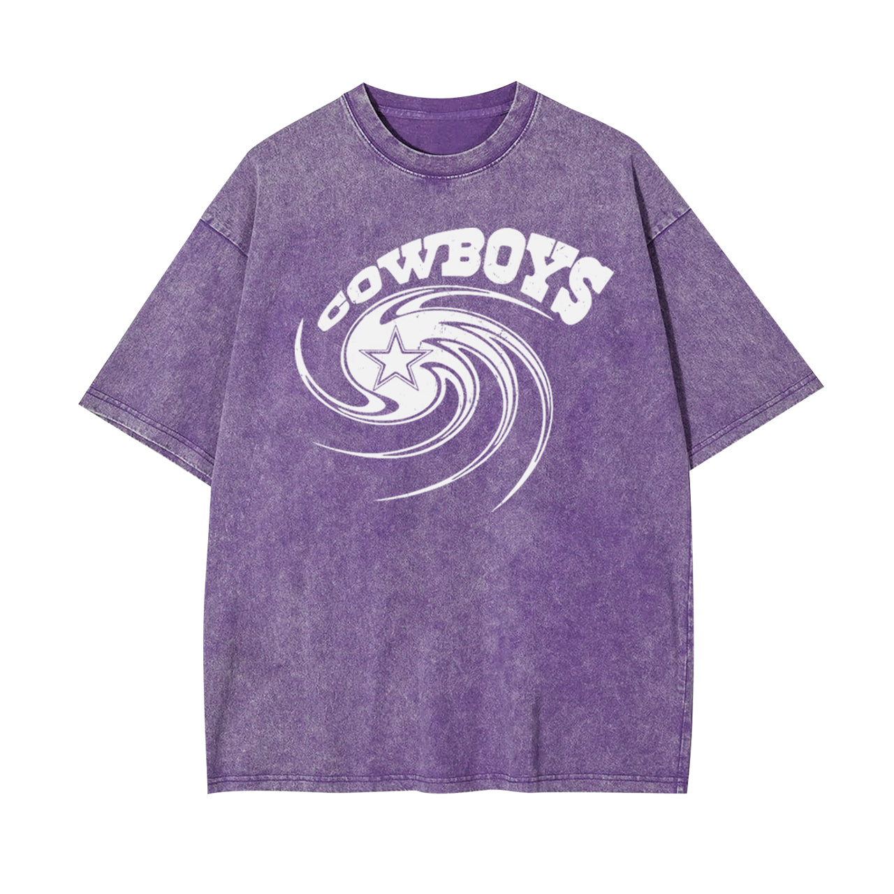 Cowboy American Baseball Swirl Garment-dye Tees