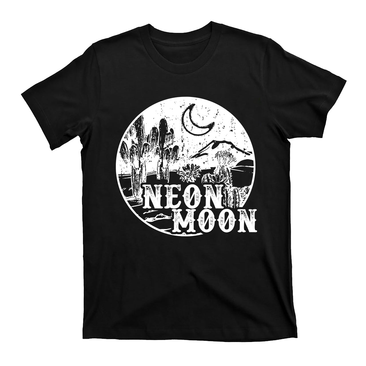 Black And White NEON MONN Western Rodeo T-Shirt