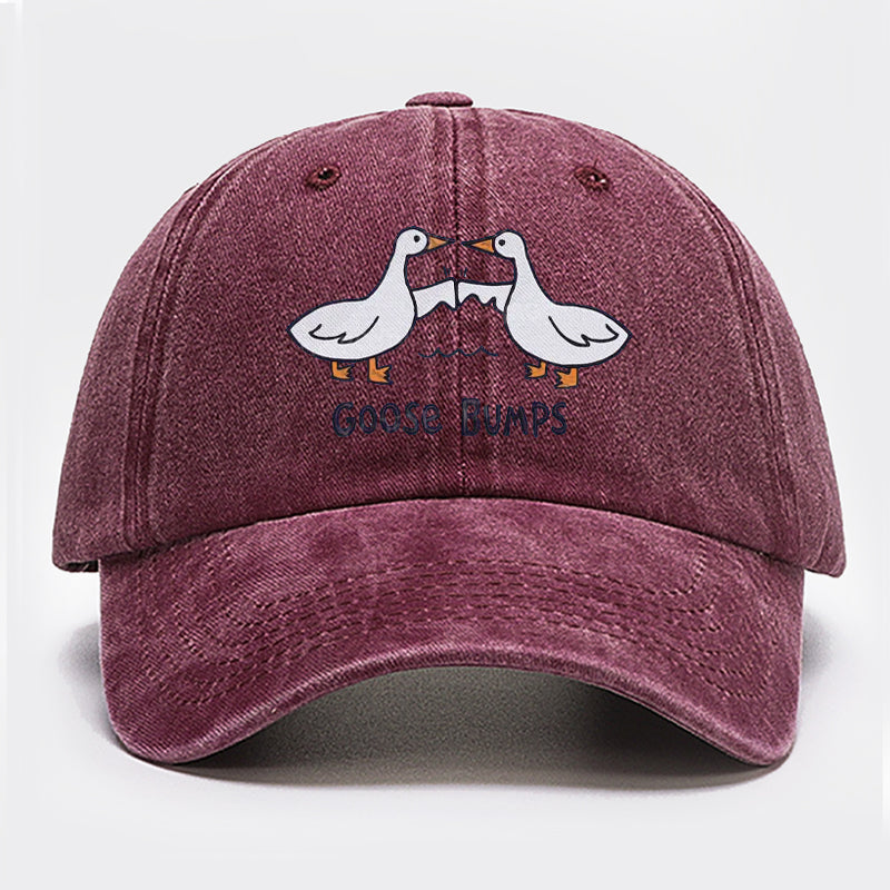 Goose Bump Embroidery Washed Hat