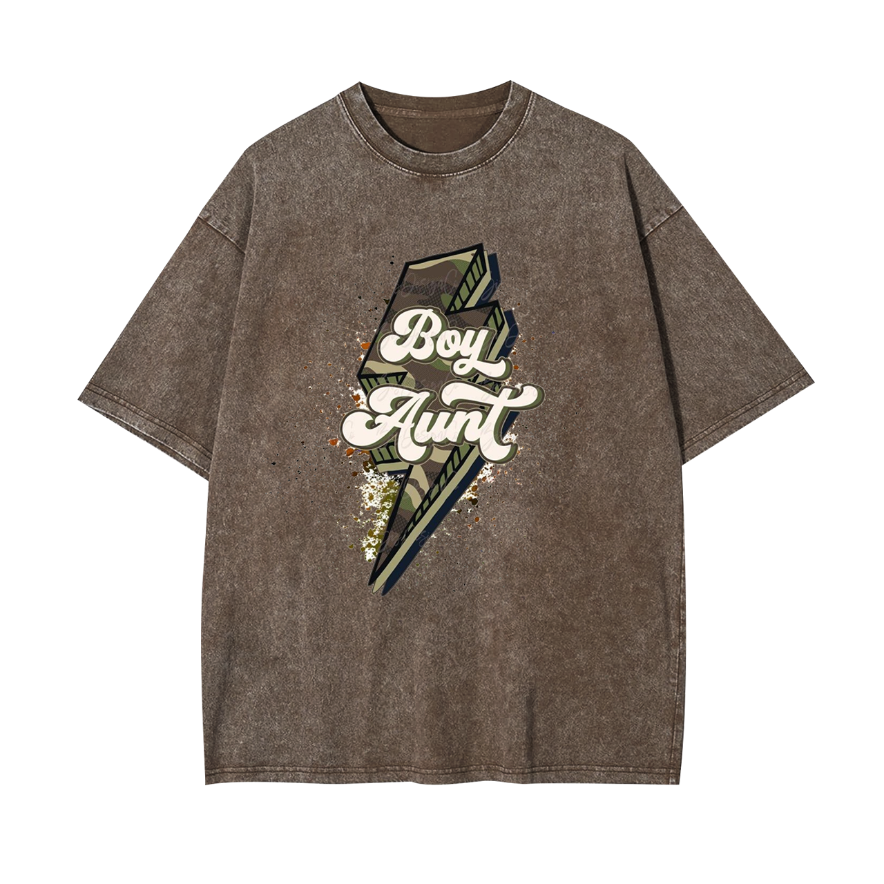 Boy Aunt Lightning Splash Garment-dye Tees