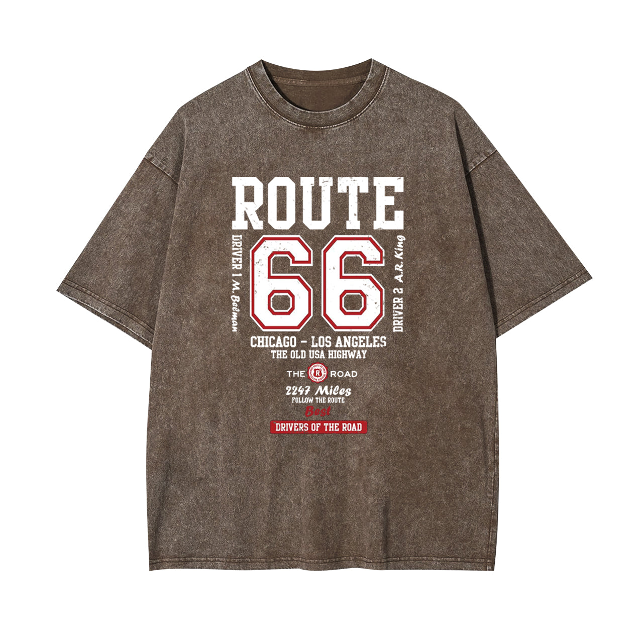 Route 66 The Old USA Highway Garment-dye Tees