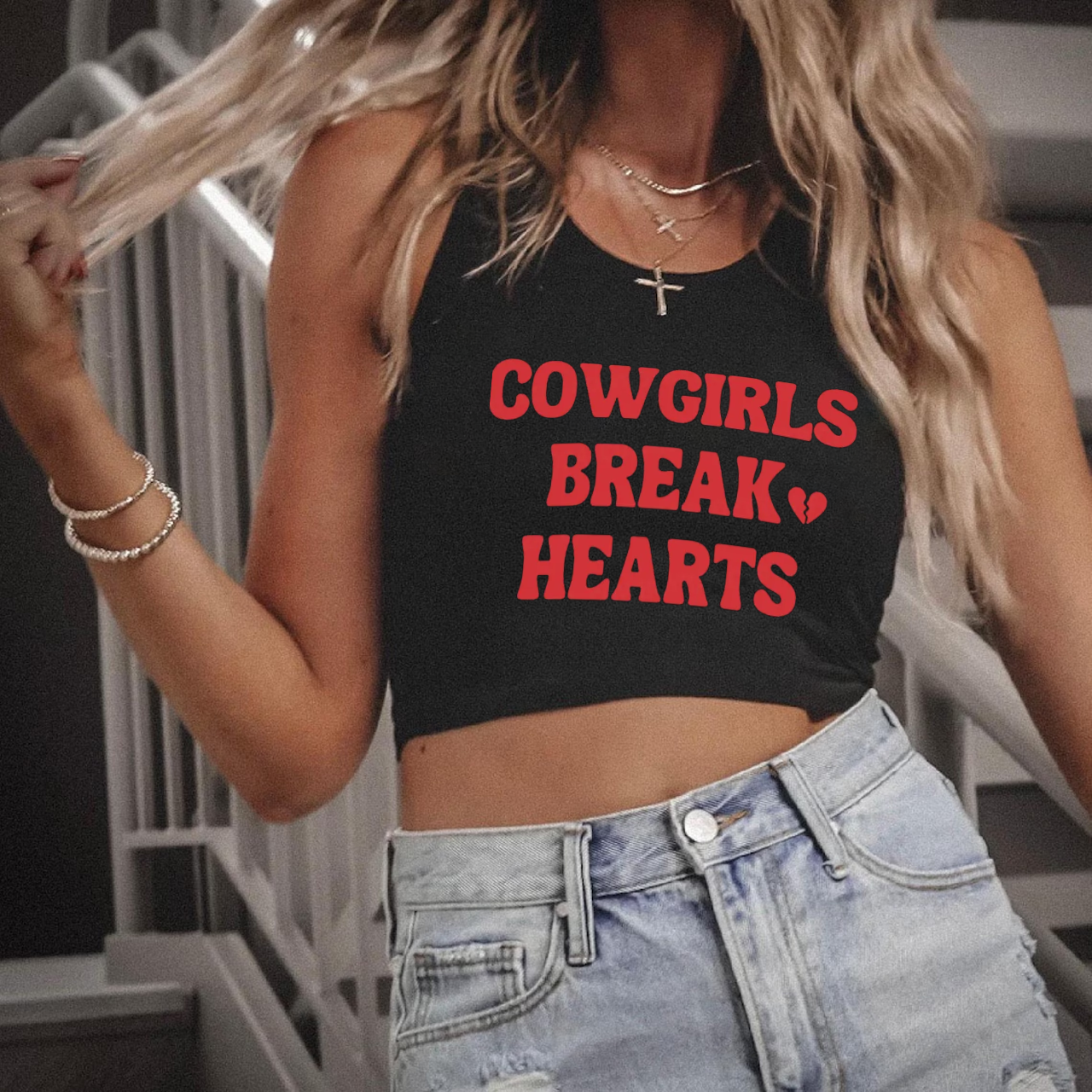Cowgirls Break Hearts Tank Top