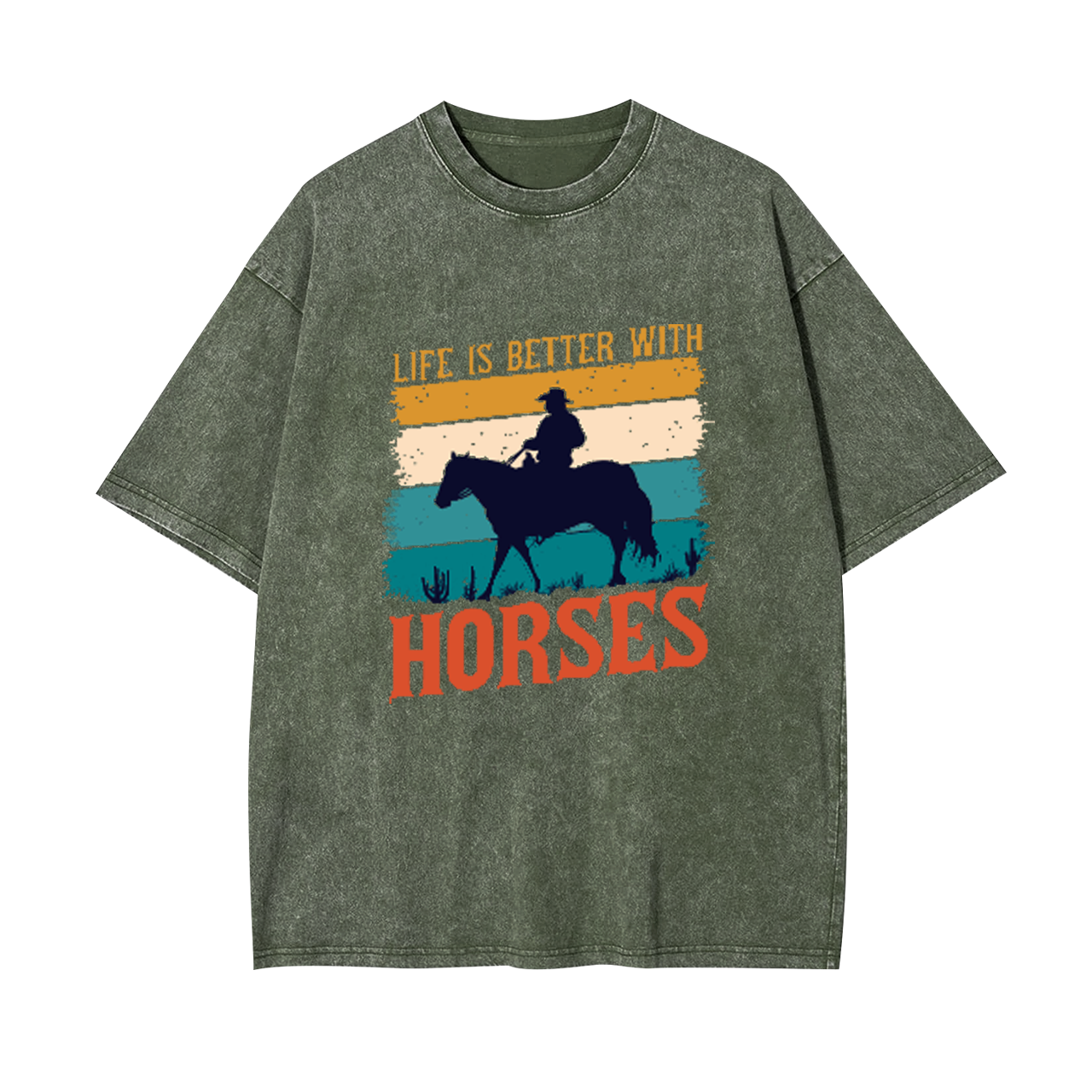 Life Is Better With Horses Garment-dye Tees