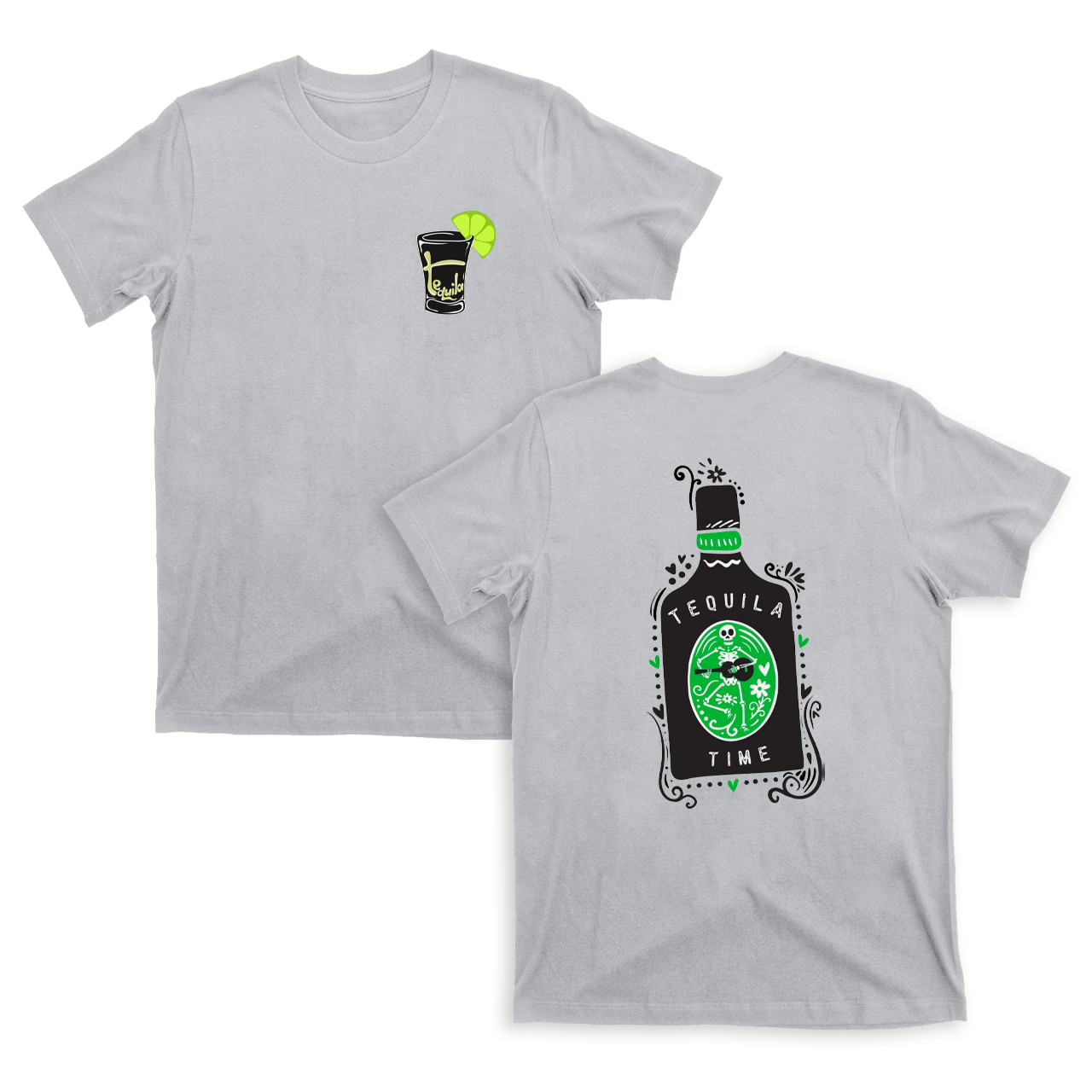 Green And Black Tequila T-Shirts