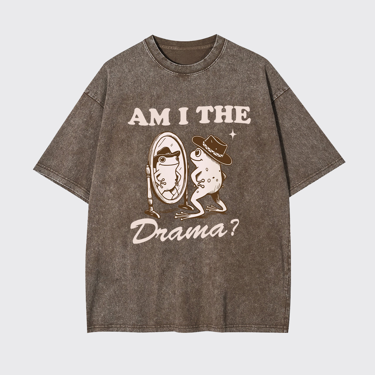 Vintage Retro Funny Frog Garment-dye Tees