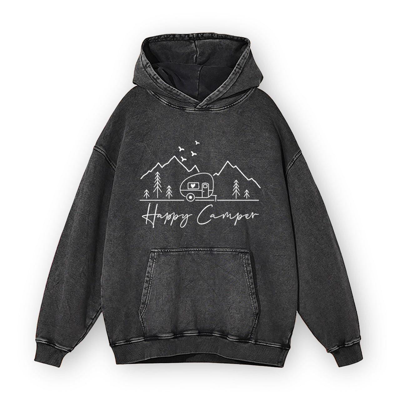 Happy Camper Garment-Dye Hoodies