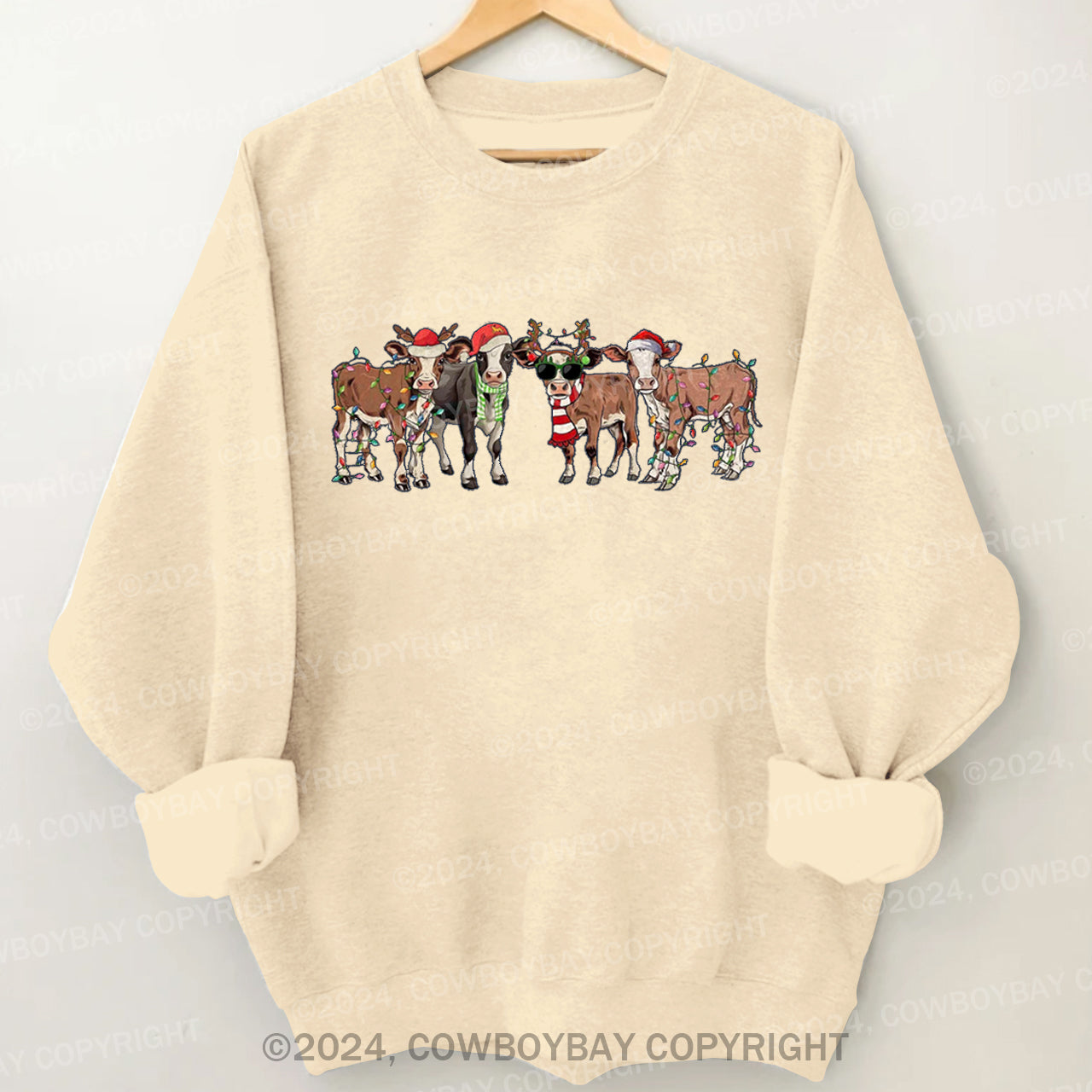 Christmas Cow Sweatshirt