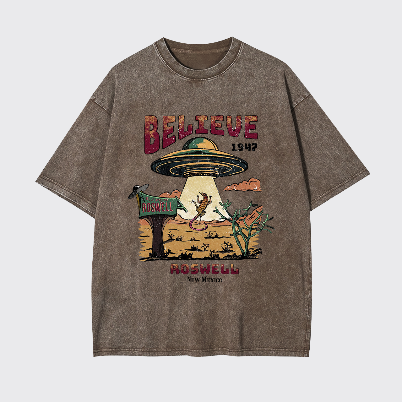 Believe Alien Garment-dye Tees