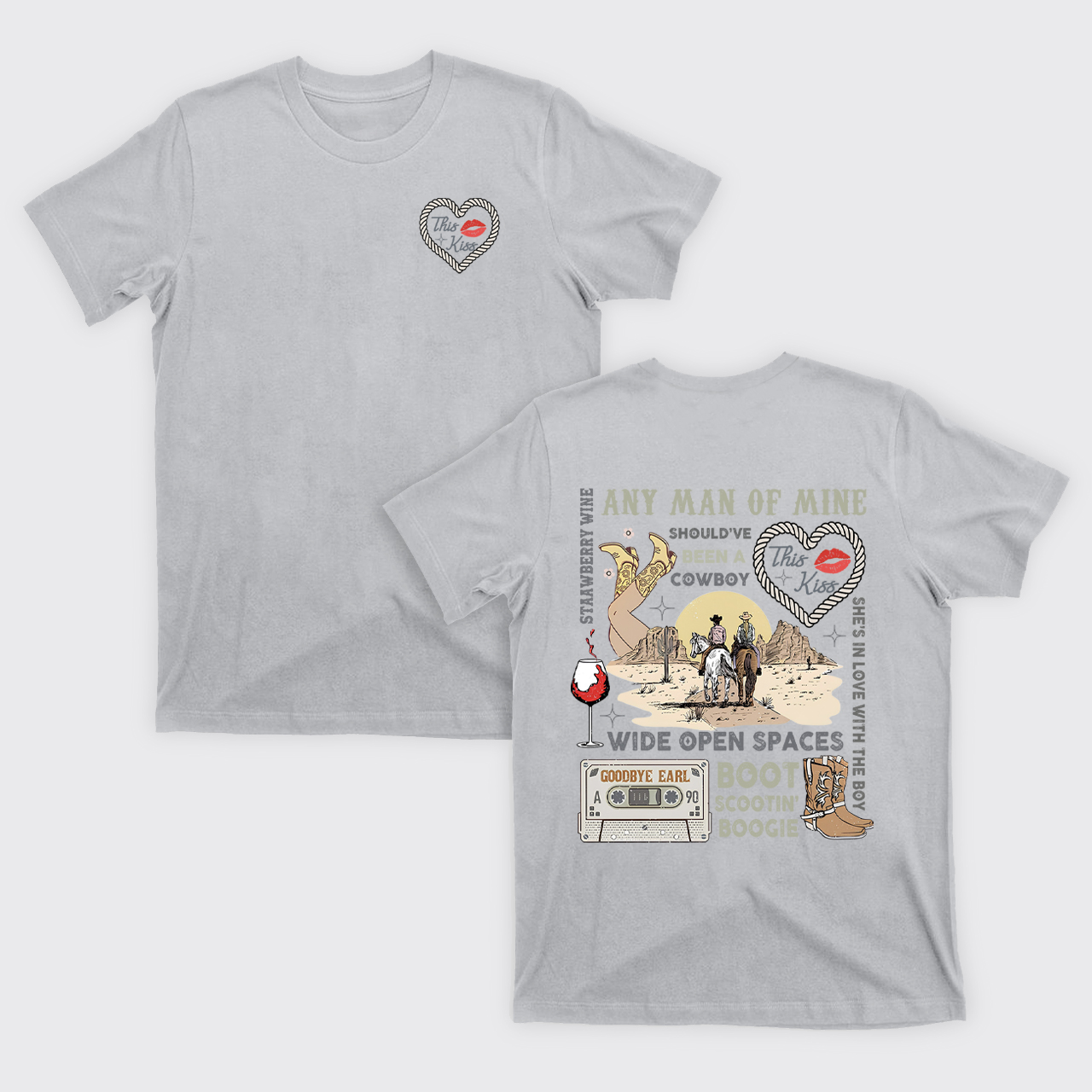 90s Country Music Any Man Of Mine Valentine T-Shirts