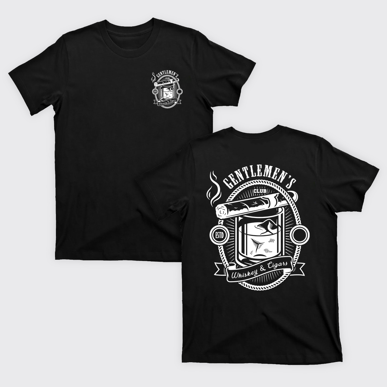 Gentlemen's Club Whiskey Cigar T-Shirts
