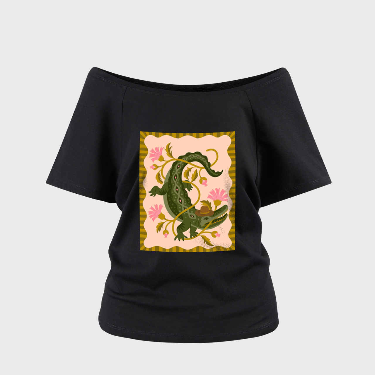 Western Gator Off Shoulder Top