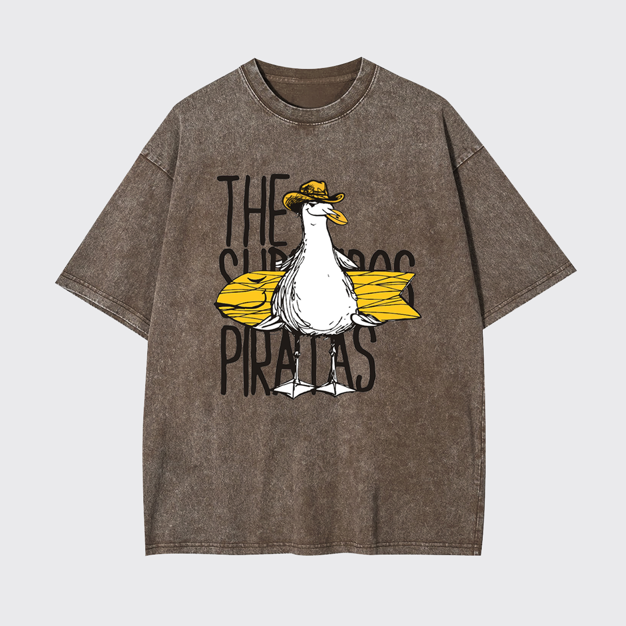 Seagull Pirate Meets Cowboy Garment-dye Tees